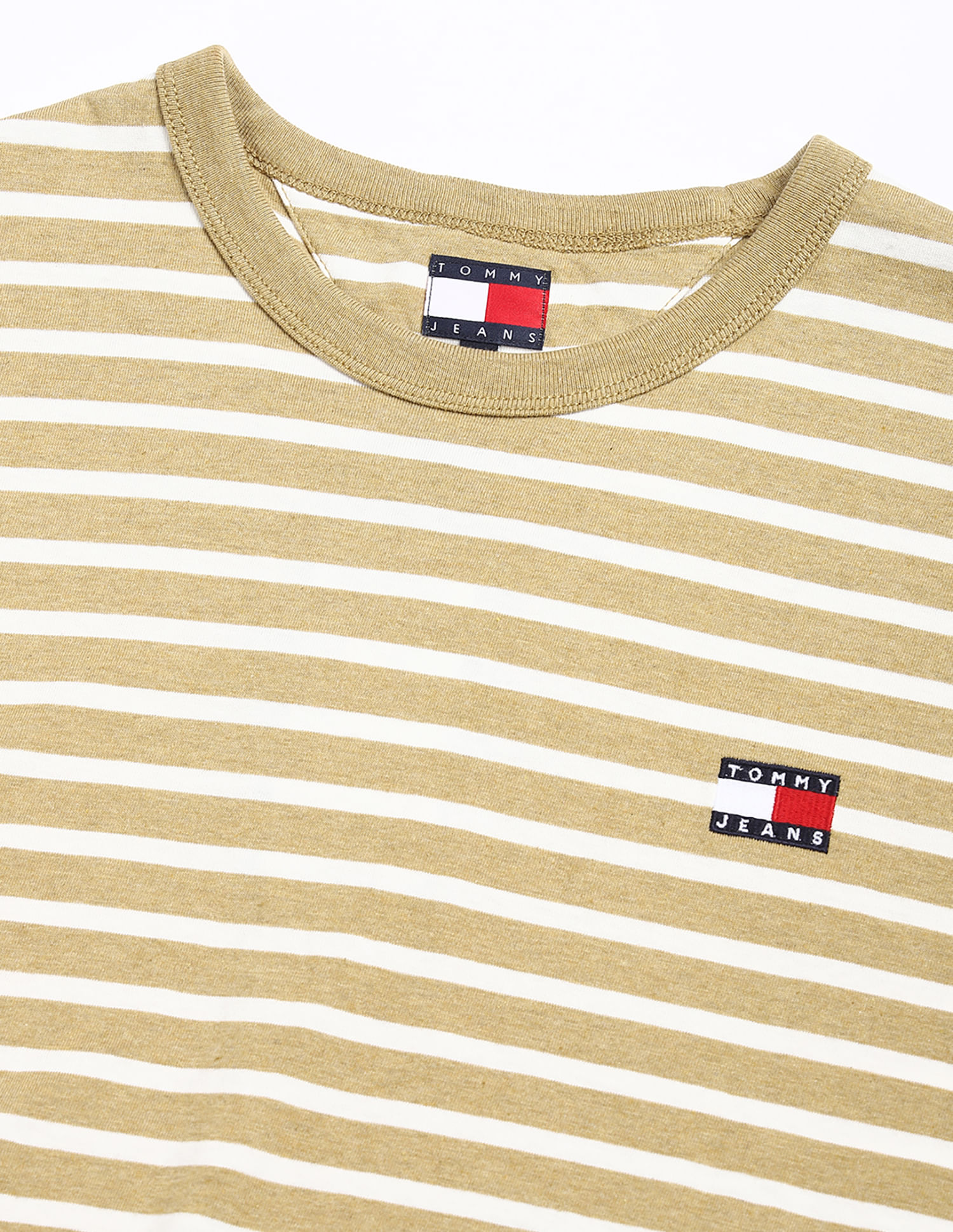 Tommy Hilfiger Logo Striped Regular-Fit Cotton T-Shirt