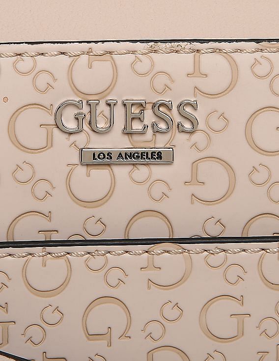 Buy GUESS Women Light Pink Printed Campos Mini Camera Crossbody Sling Bag -  NNNOW.com