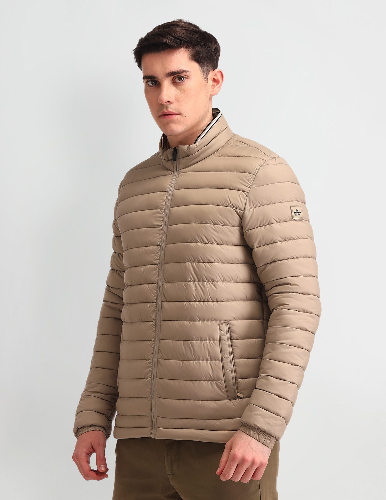 Buy Arrow Sport Regular Fit Solid Packable Jacket - NNNOW.com