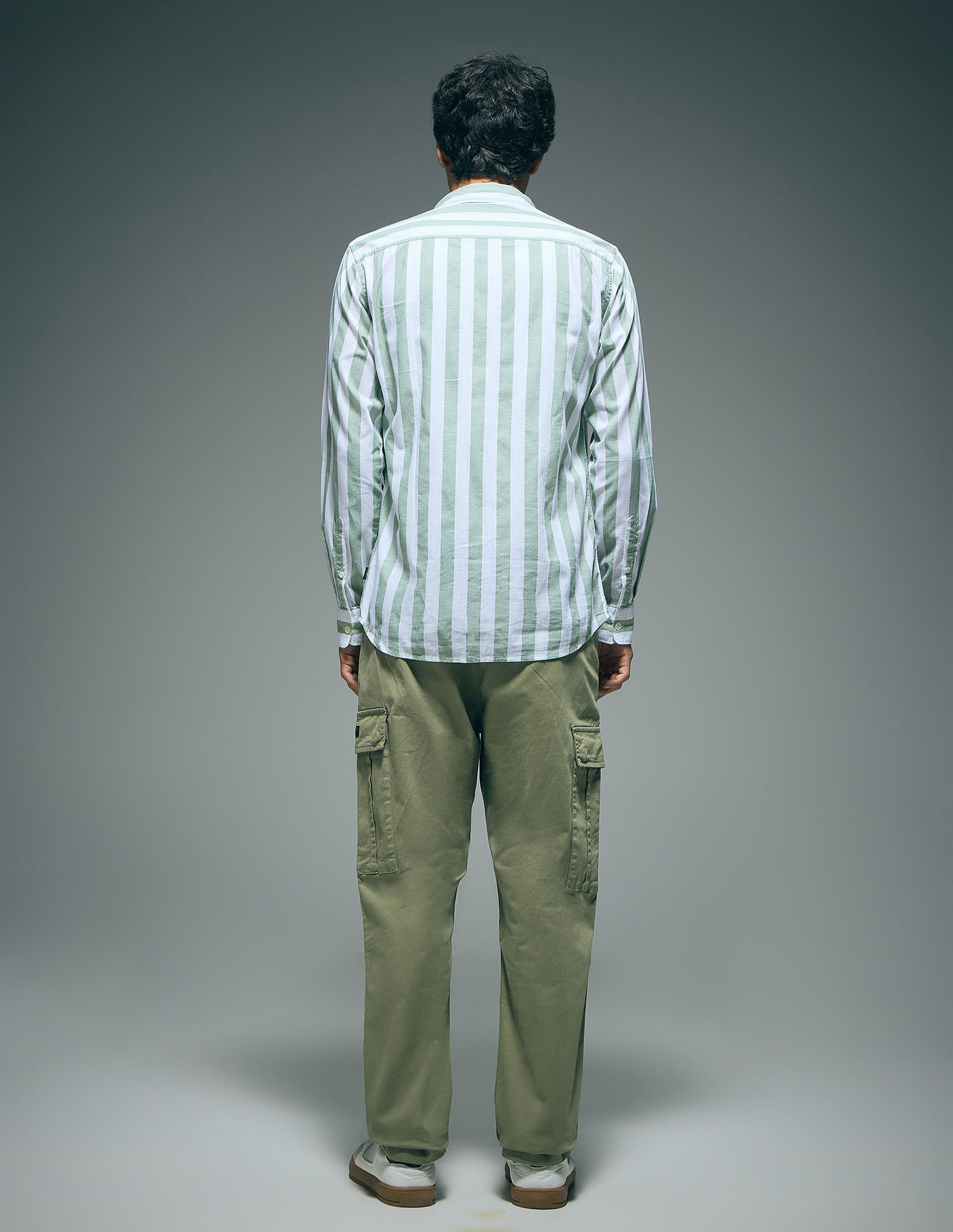 Flying Machine Cotton Stretch Twill Cargo Pants