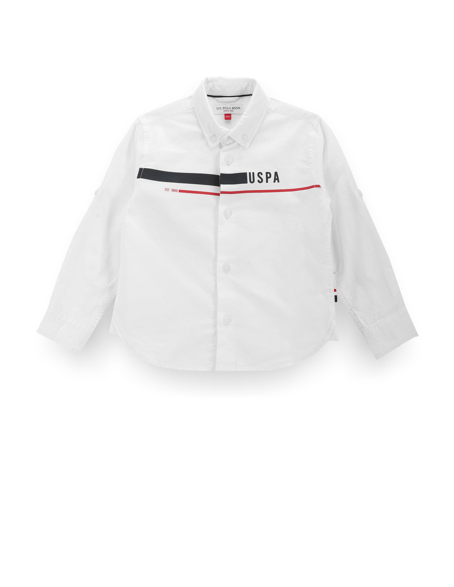 U.S. Polo Assn. Kids Boys Brand Stripe Shirt