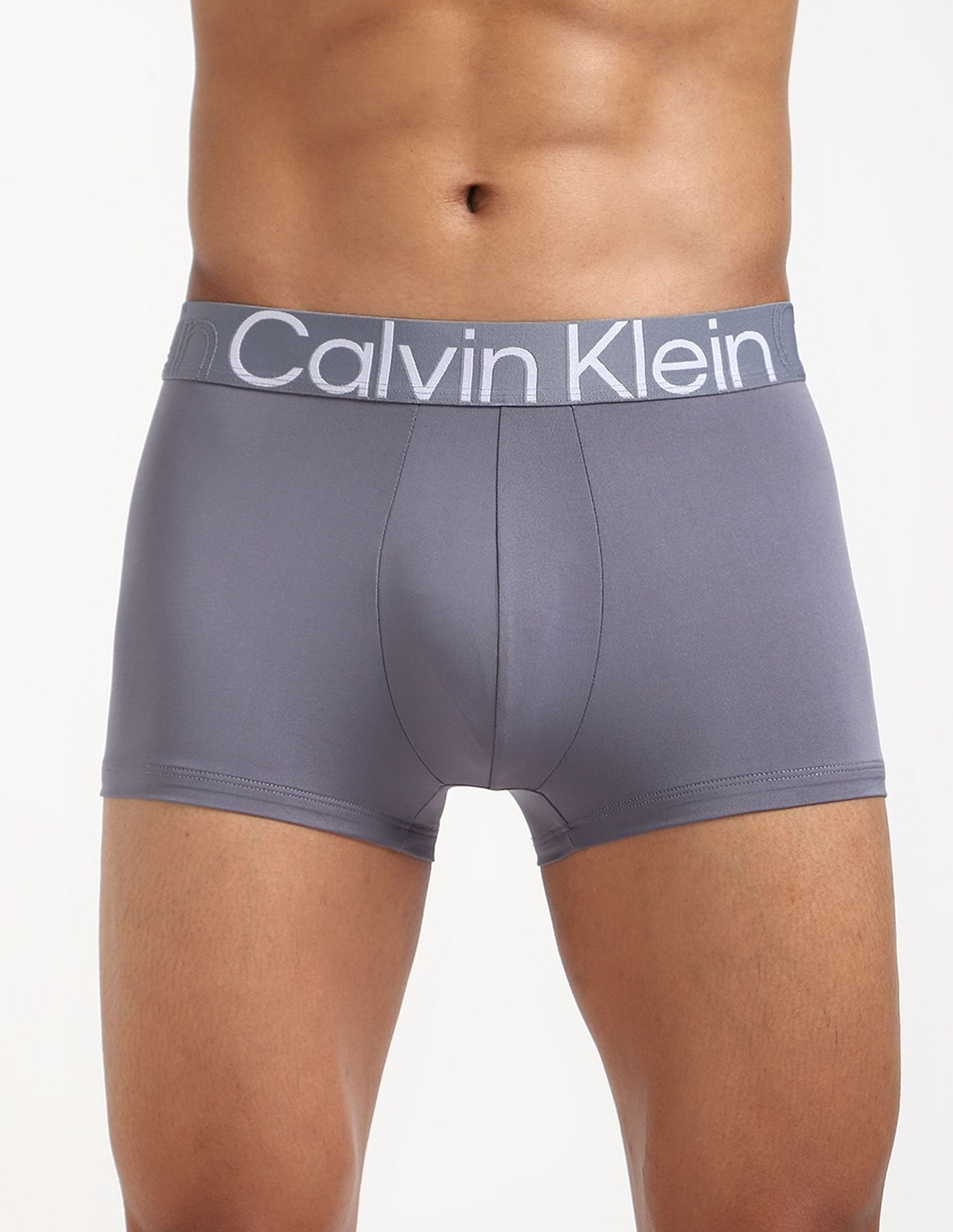 Calvin Klein Underwear Mid Rise Solid Grey Trunks