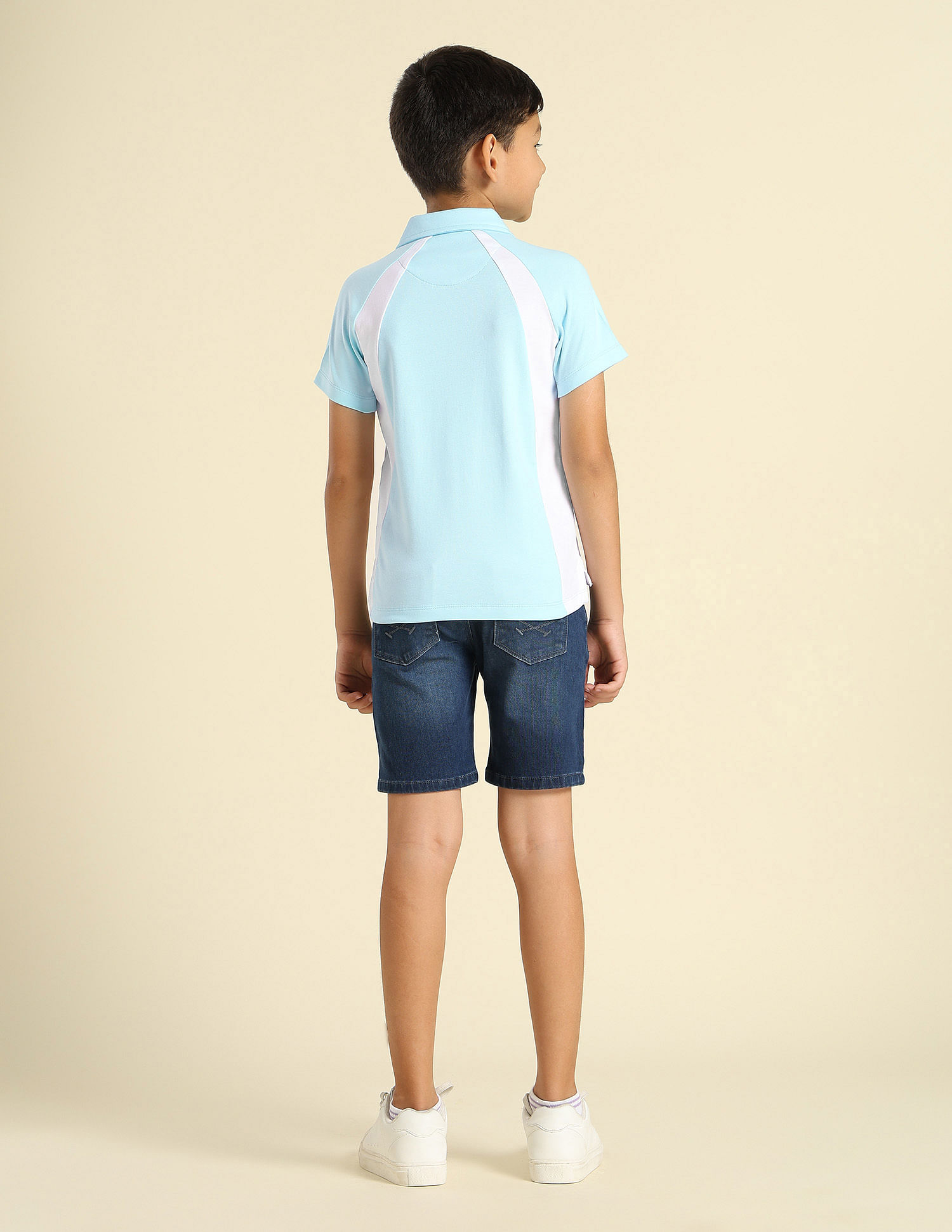 U.S. Polo Assn. Kids Boys Colourblocked Regular Fit Polo Shirt
