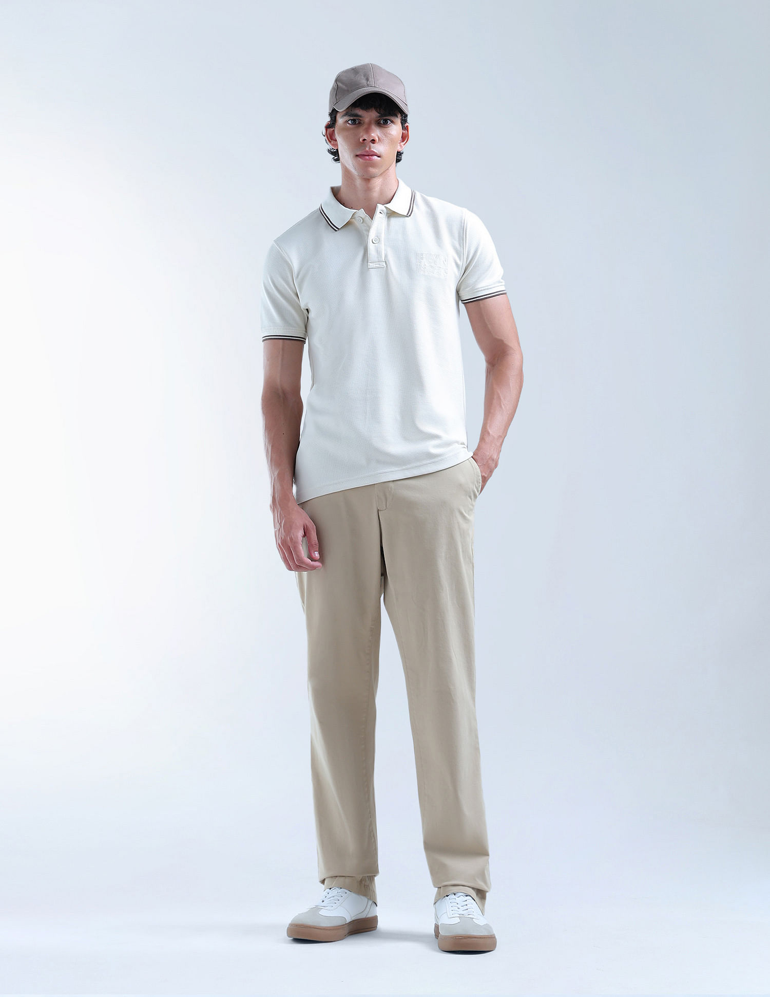 Flying Machine Solid Regular Fit Digitopia Polo Shirt