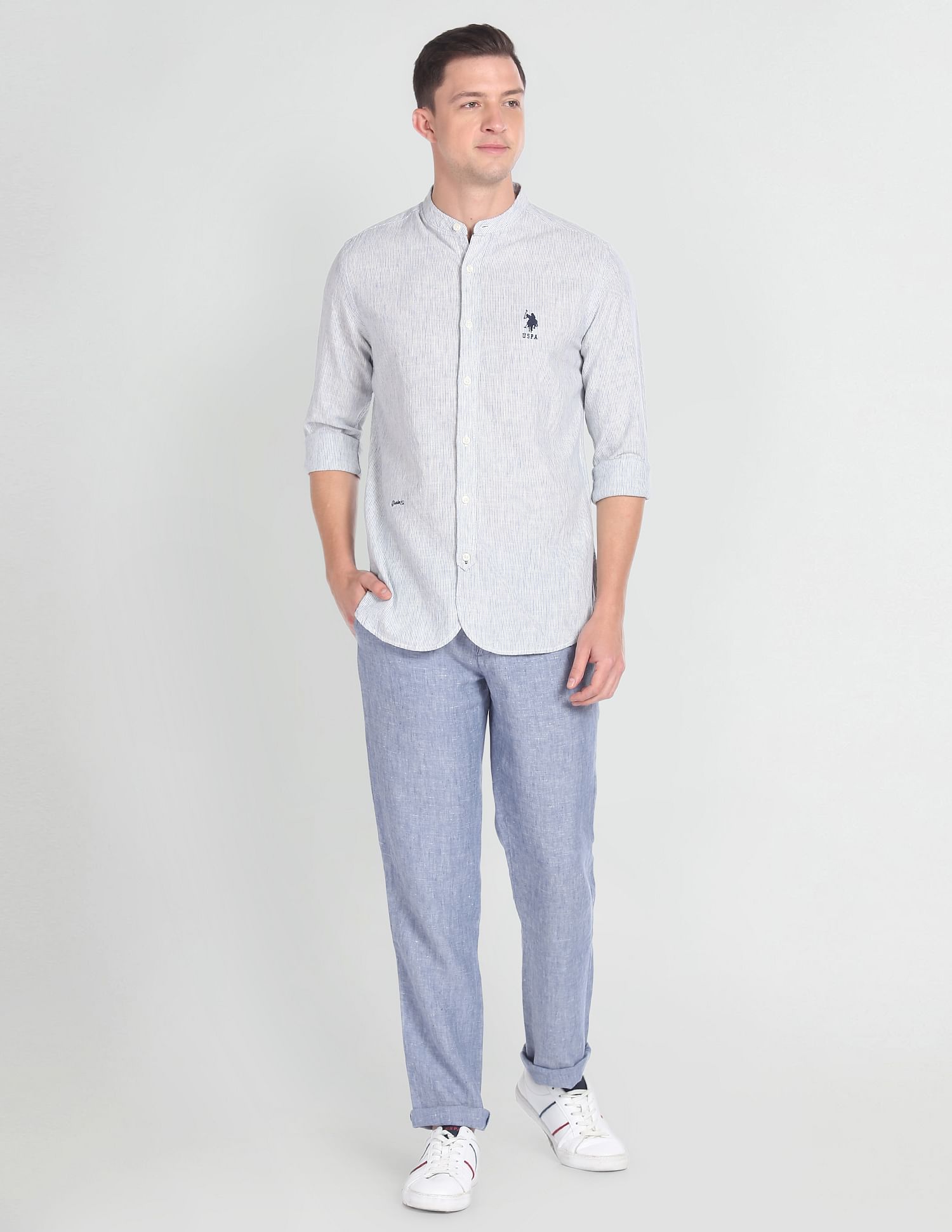 U.S. Polo Assn. Denim Co. Vertical Stripe Cotton Shirt