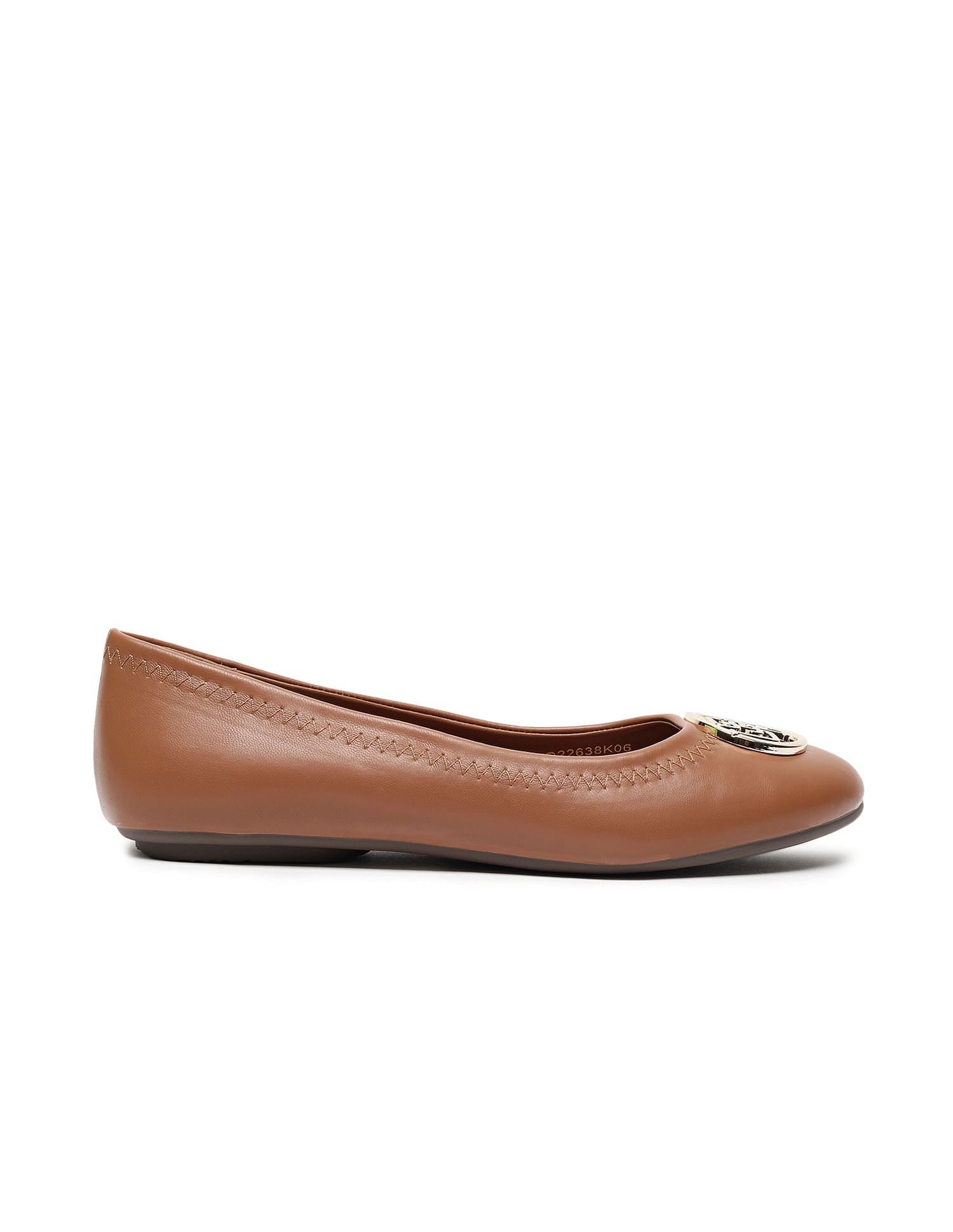 U.S. Polo Assn. Women Metallic Logo Solid Ballerinas