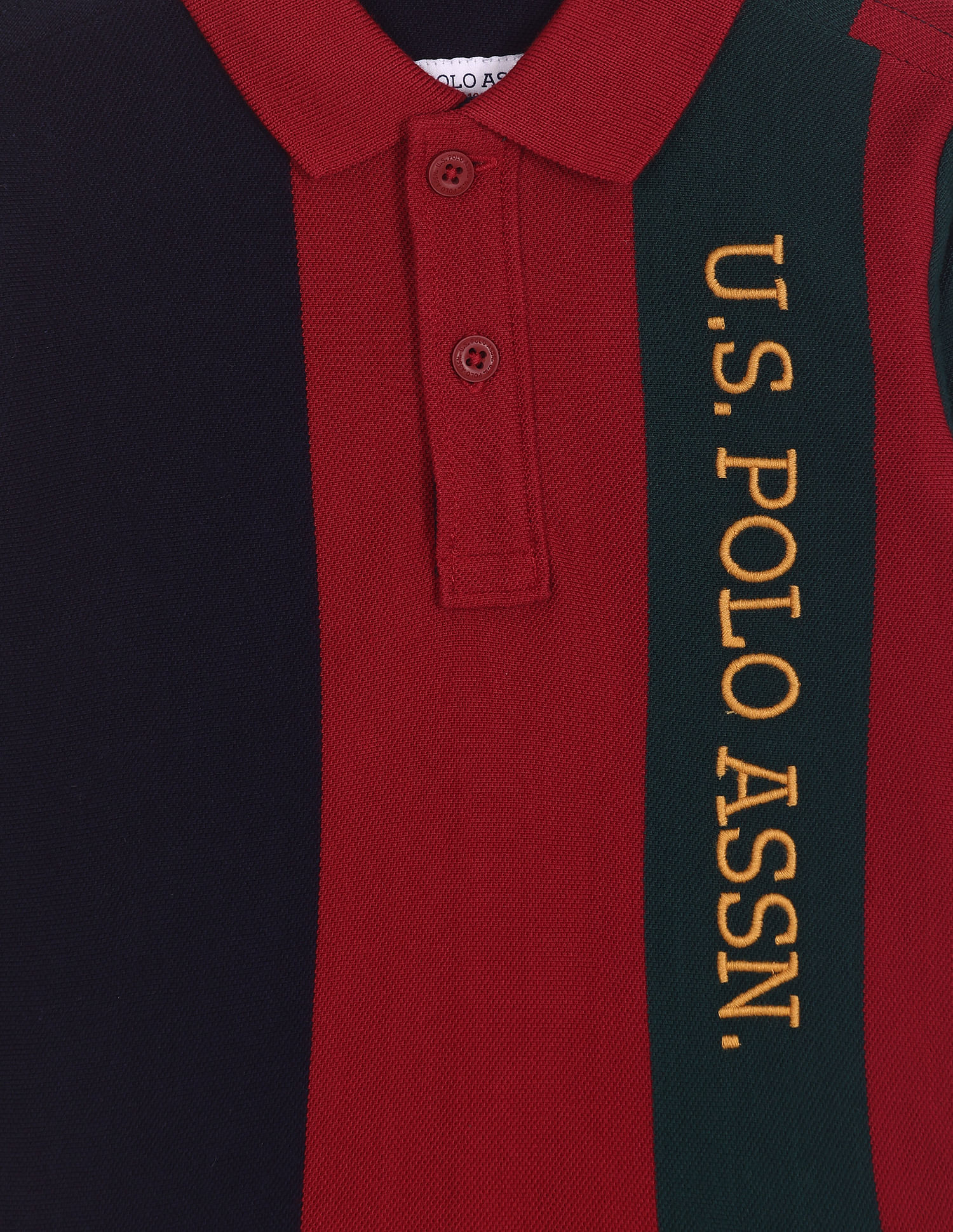 U.S. Polo Assn. Kids Boys Colour Block Cotton Pique Polo Shirt