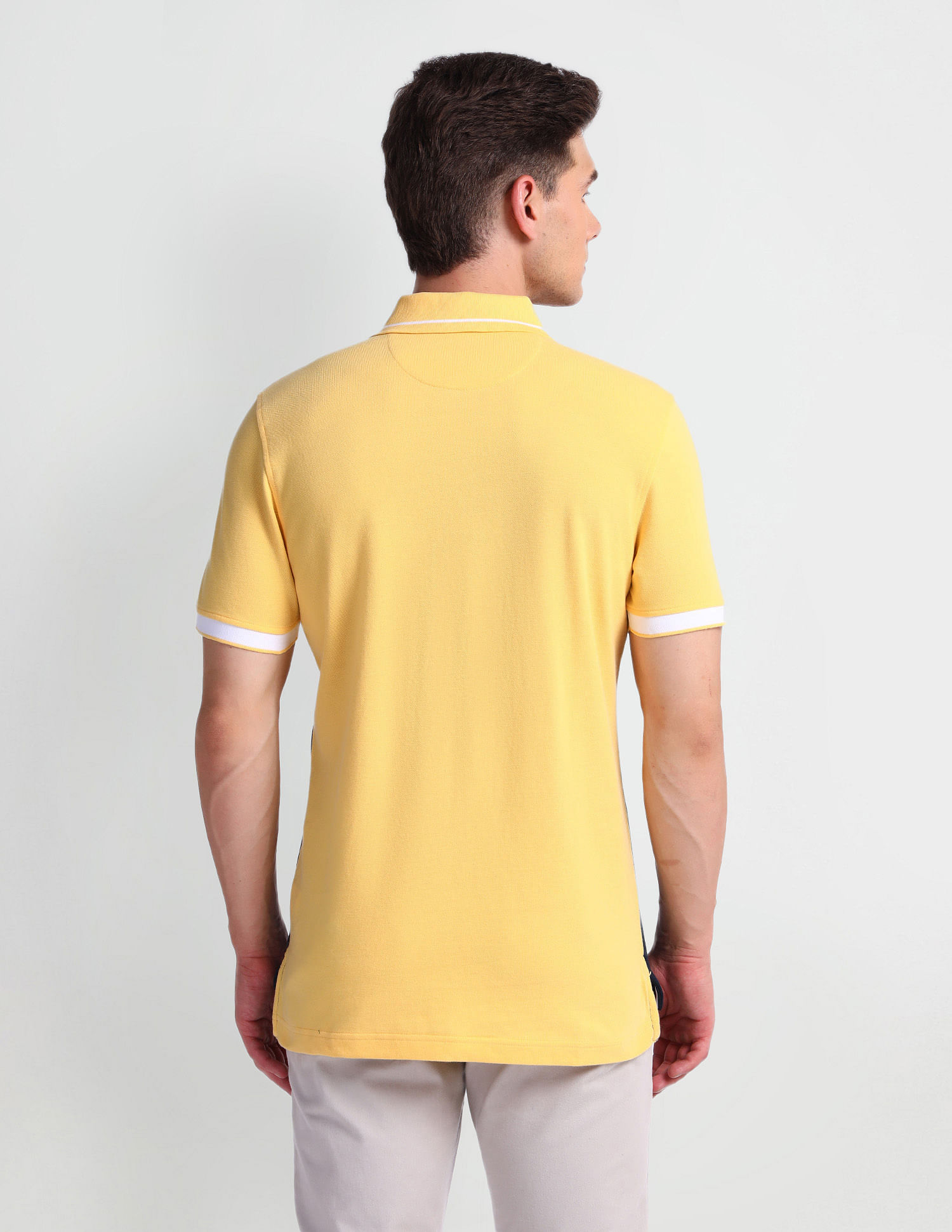 Arrow Sports Colour Block Cotton Polo Shirt