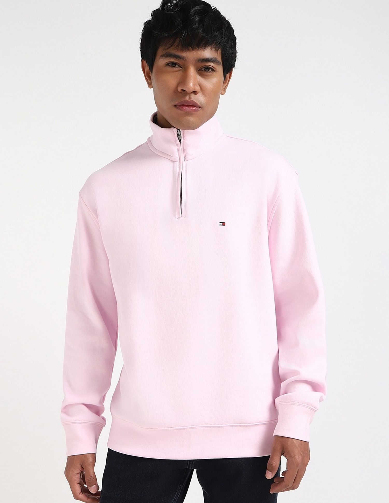 Tommy Hilfiger Solid Regular-Fit Cotton Sweatshirt