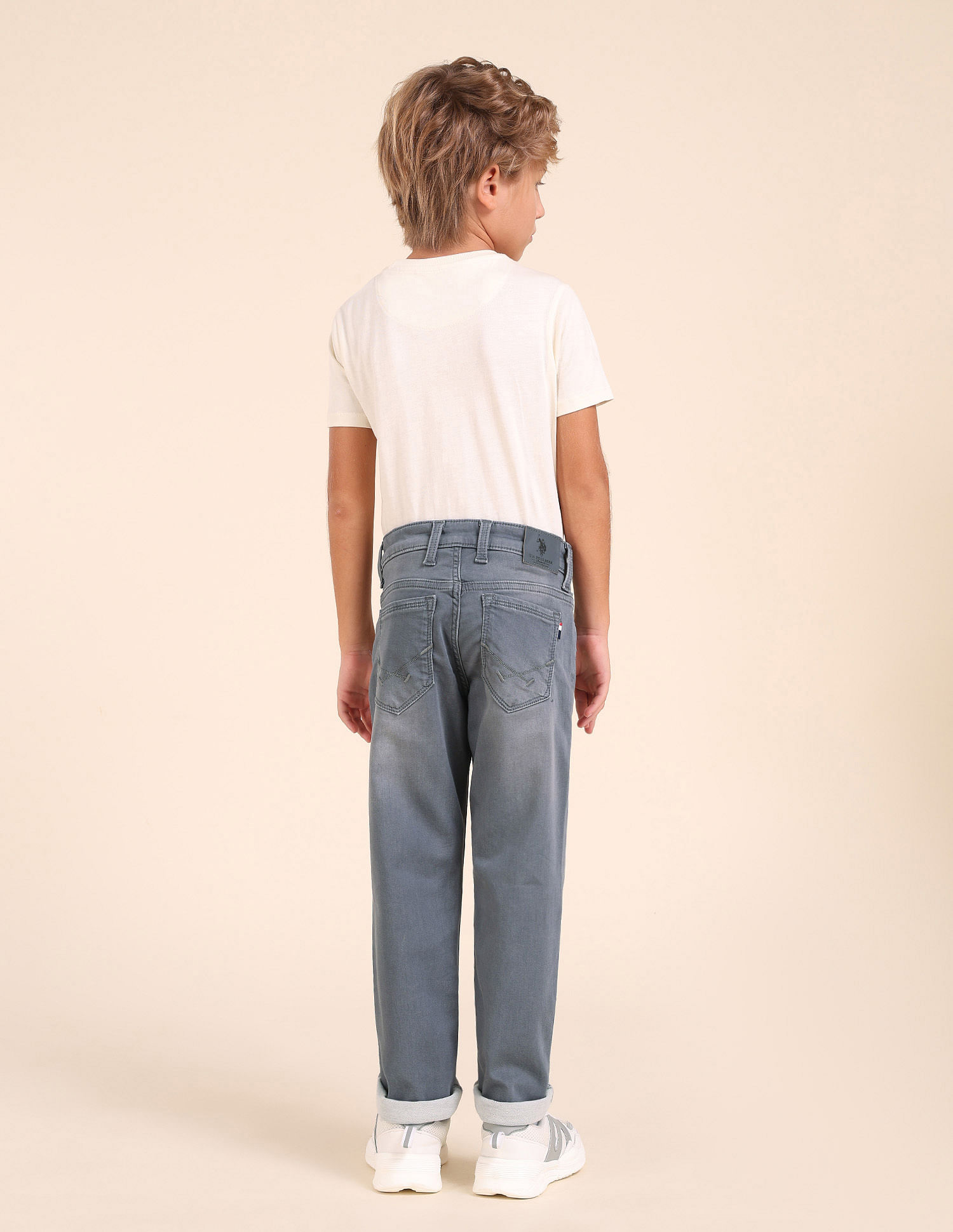 U.S. Polo Assn. Kids Boys Relaxed Fit Grey Jeans