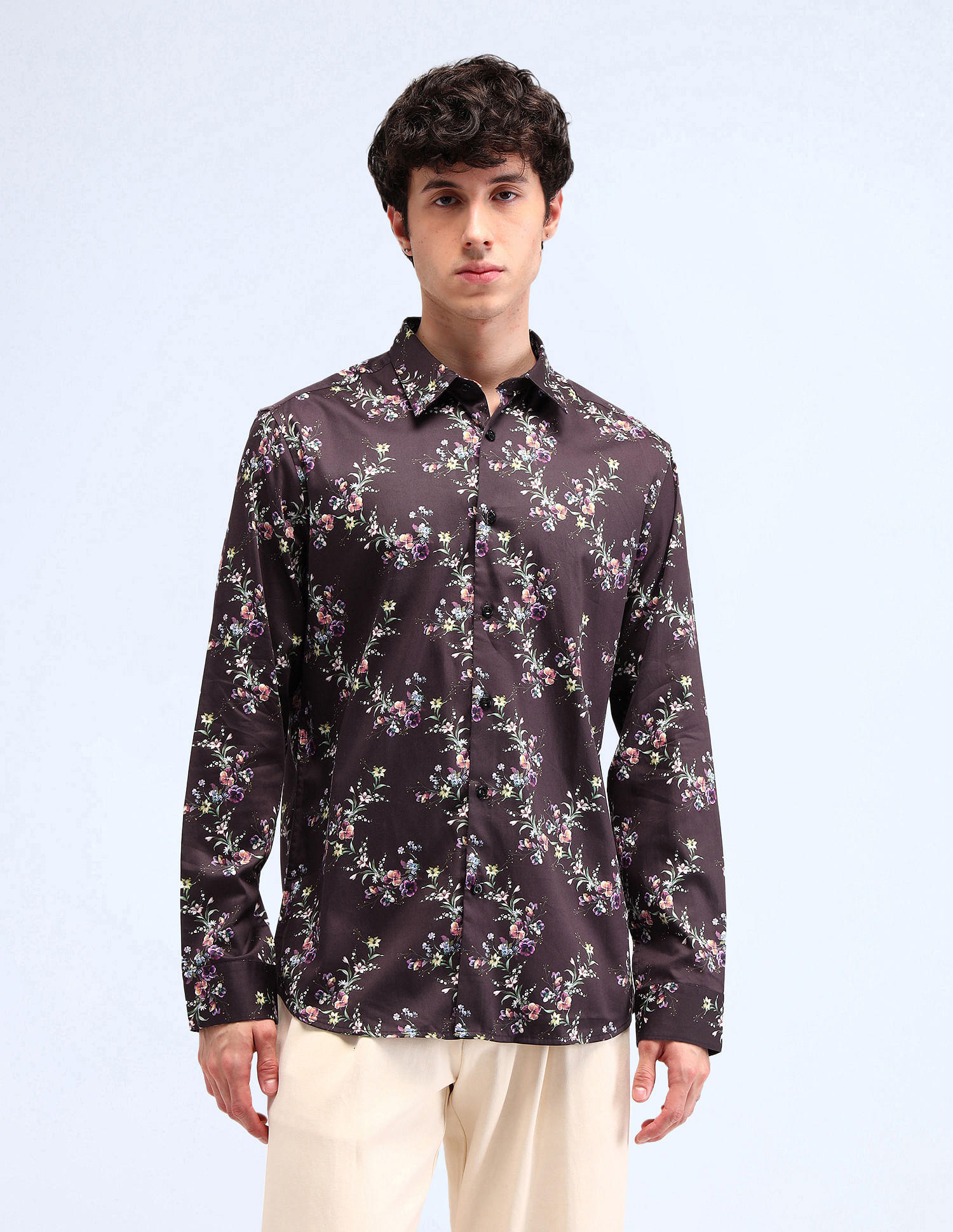 Flying Machine Slim Fit Floral Shirt