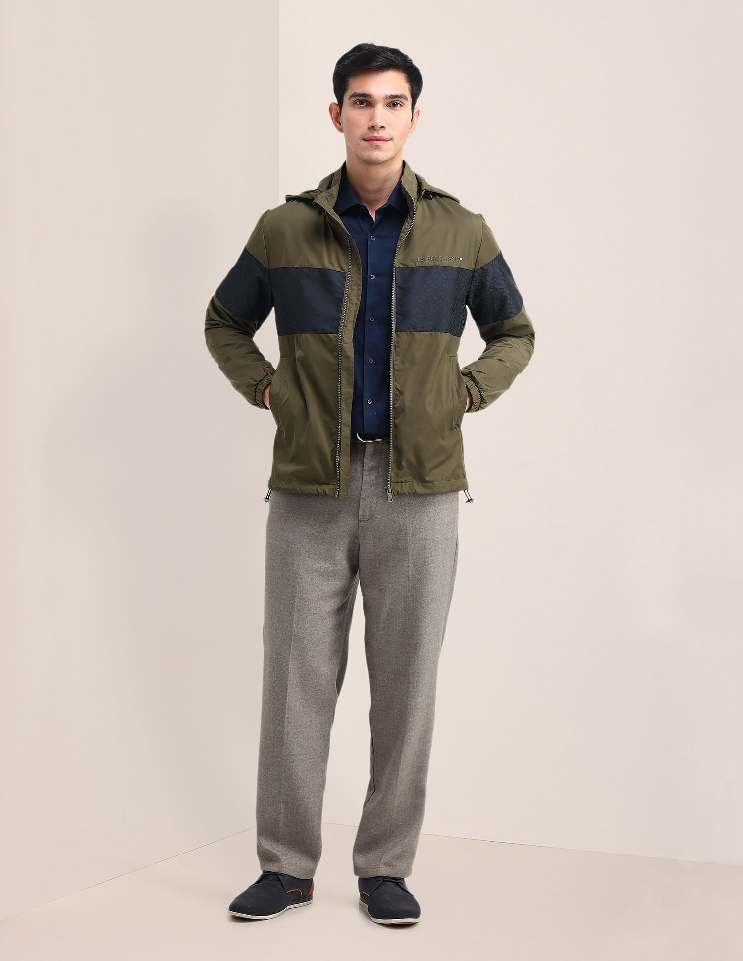 U.S. Polo Assn. Brand Printed Regular Fit Jacket
