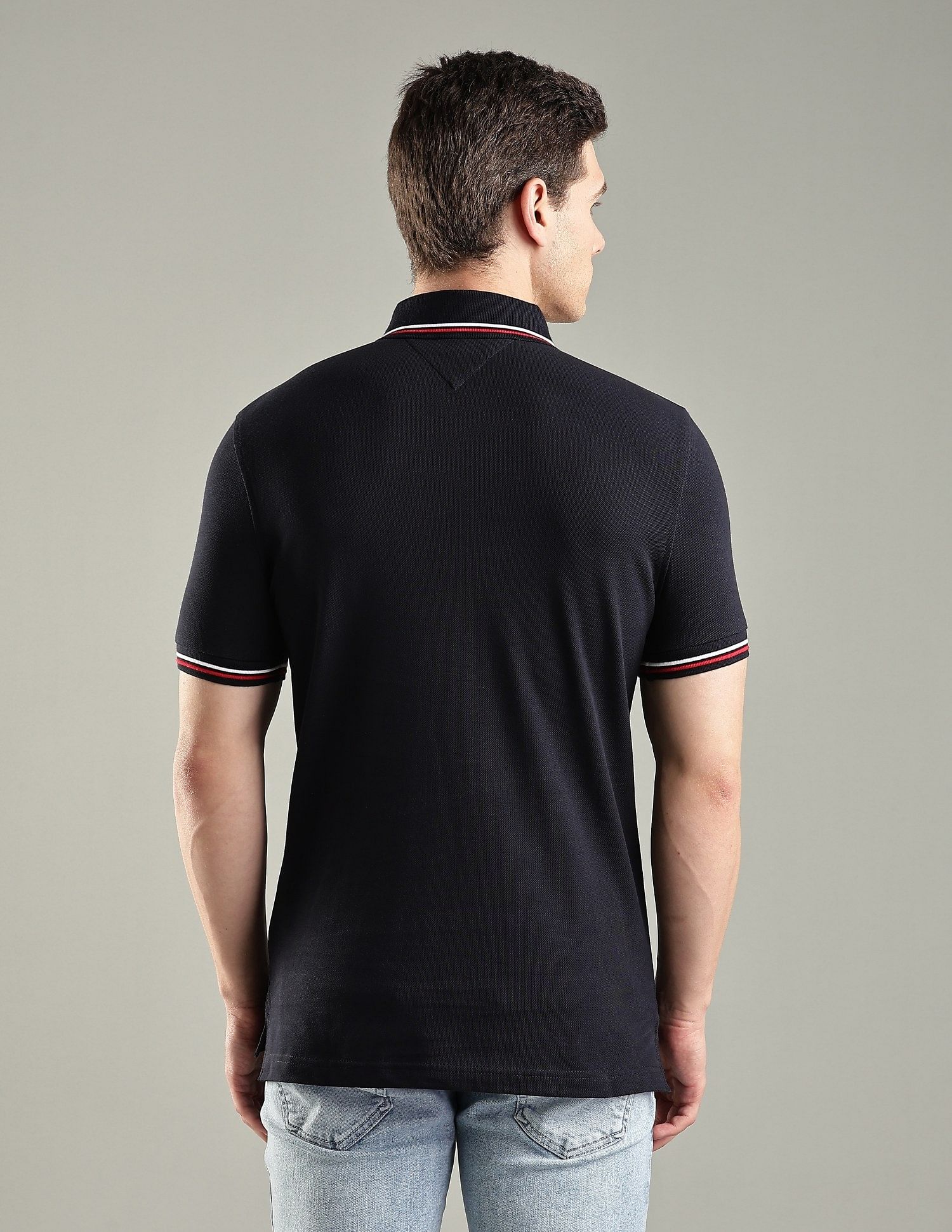 Tommy Hilfiger Solid Slim-Fit Cotton Polo T-Shirt