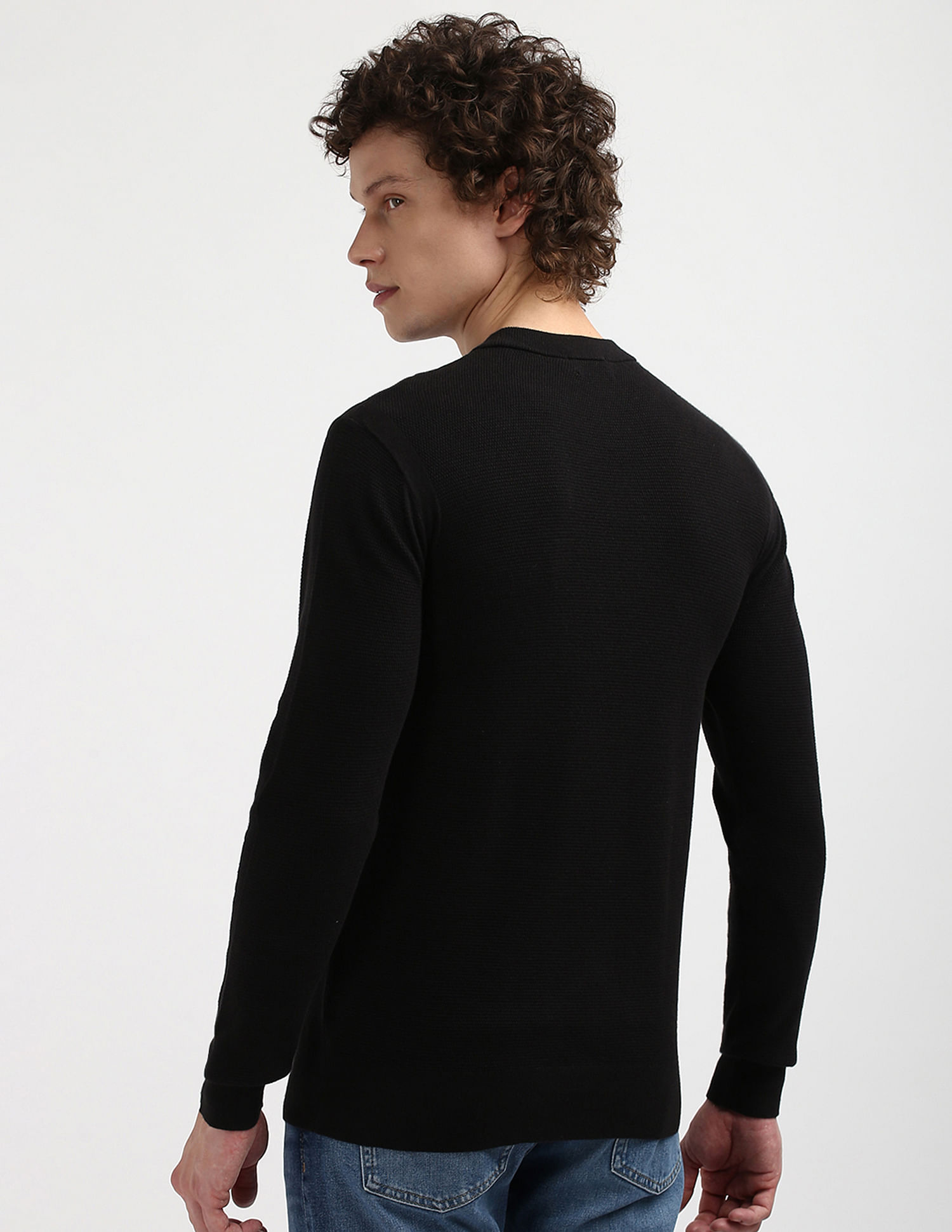 Calvin Klein Crew Neck Textured Sweater