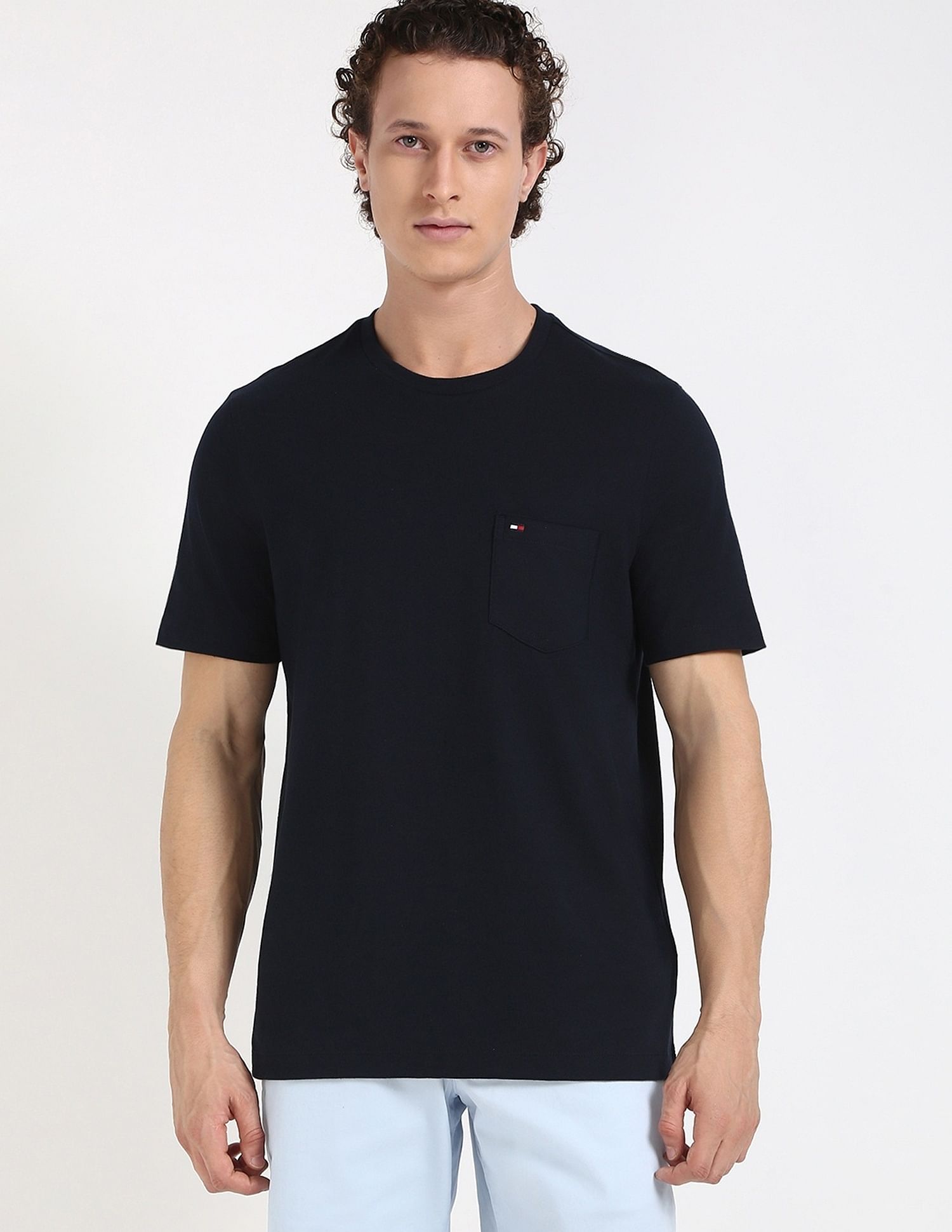 Tommy Hilfiger Solid Regular-Fit Cotton T-Shirt