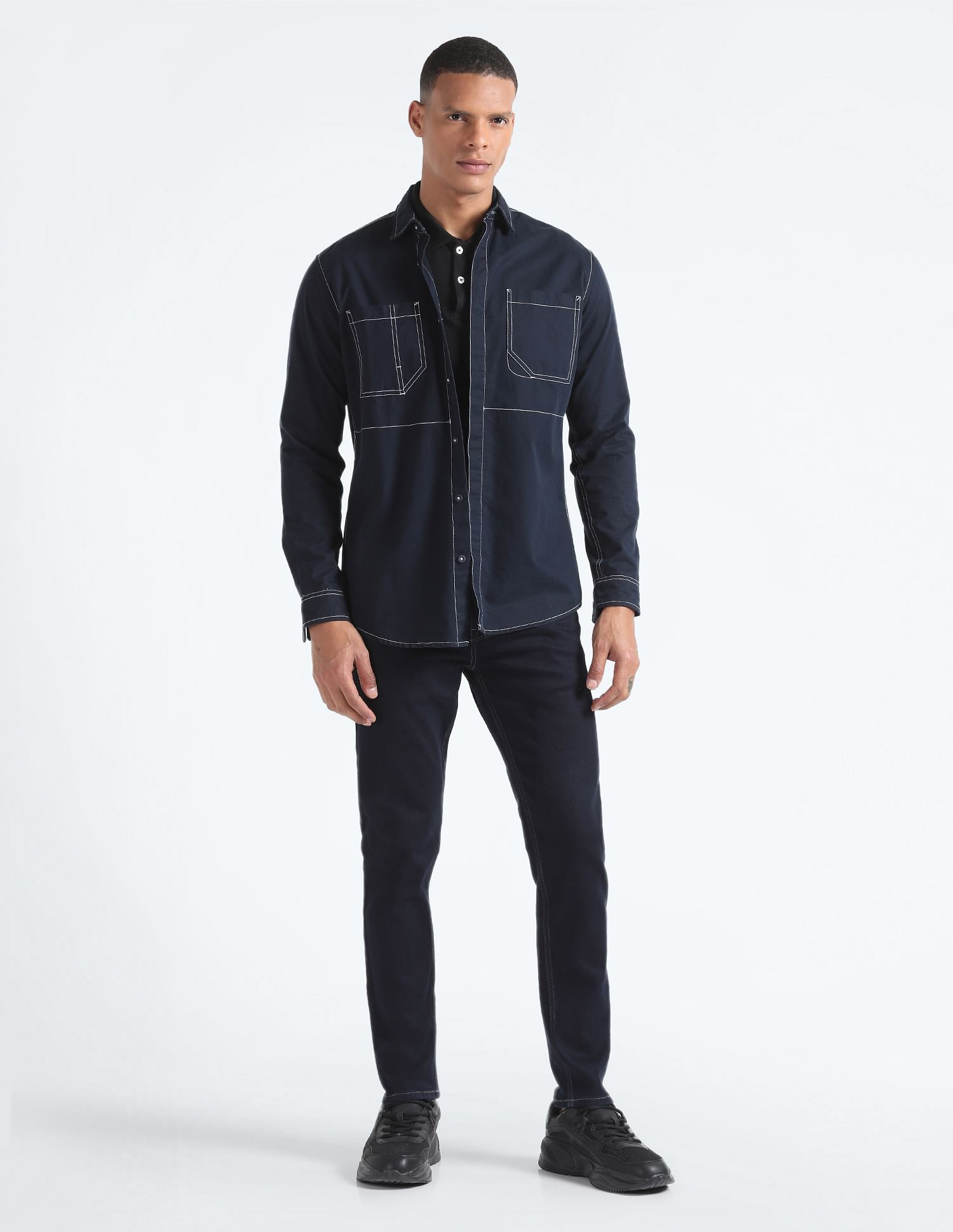 Flying Machine Rinsed Slash Slim Tapered Jeans