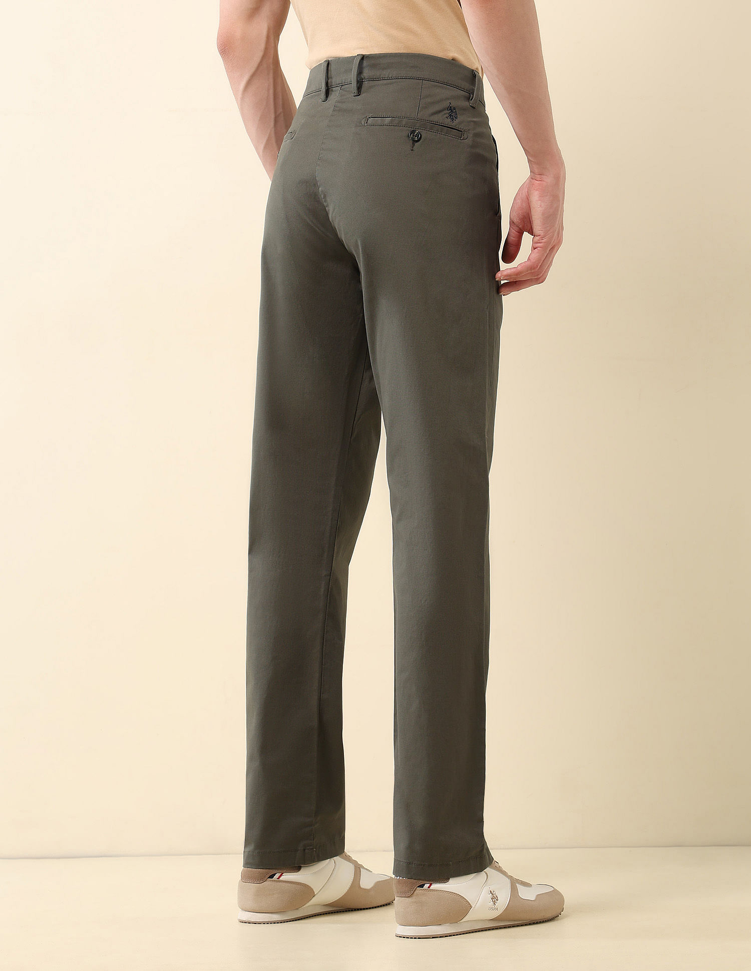 U.S. Polo Assn. Textured Riley Straight Fit Trousers