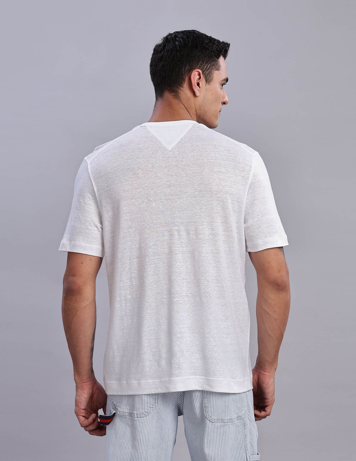Tommy Hilfiger Mens White Printed T-Shirt