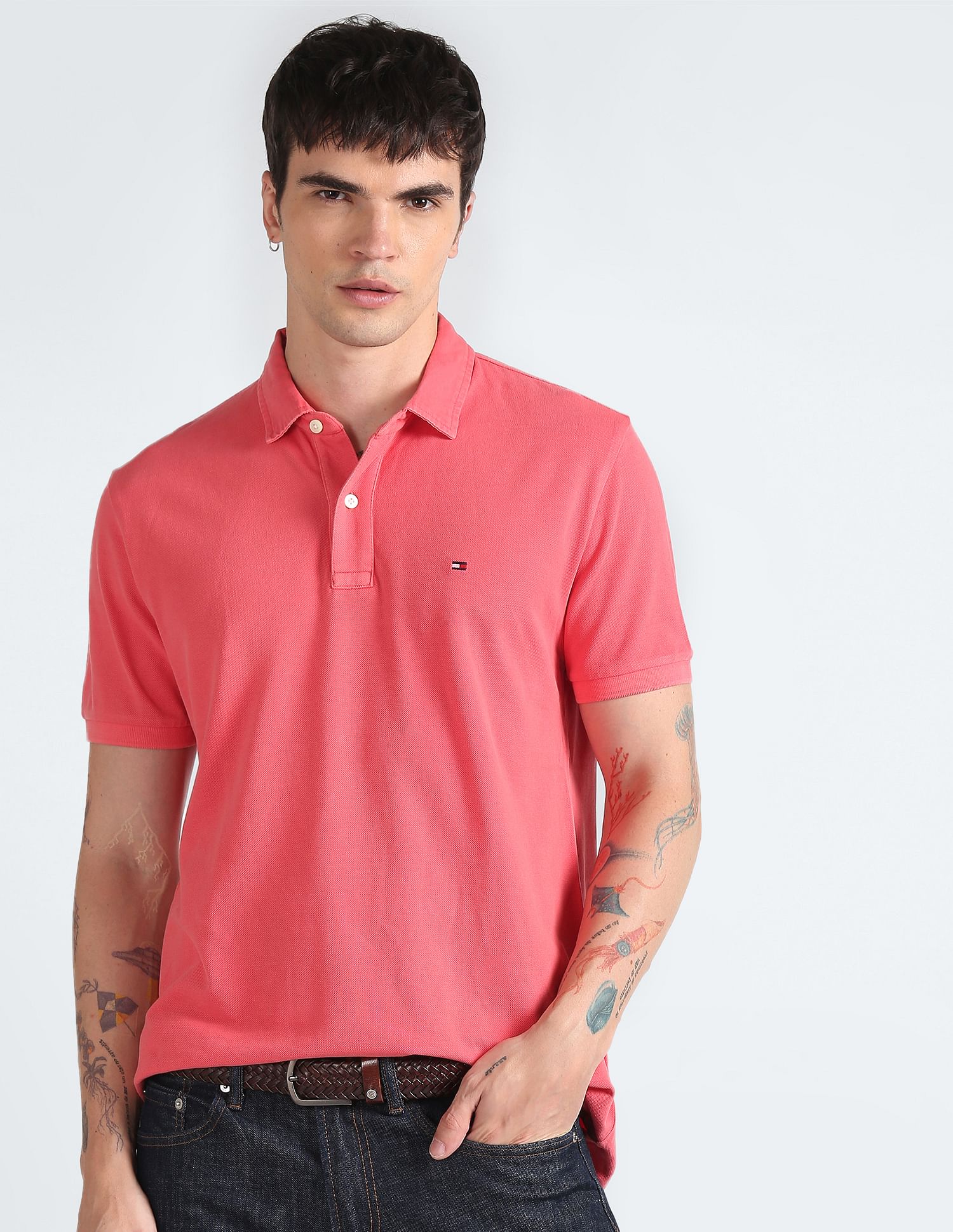 Buy Tommy Hilfiger Garment Dye Ivy Regular Fit Polo Shirt