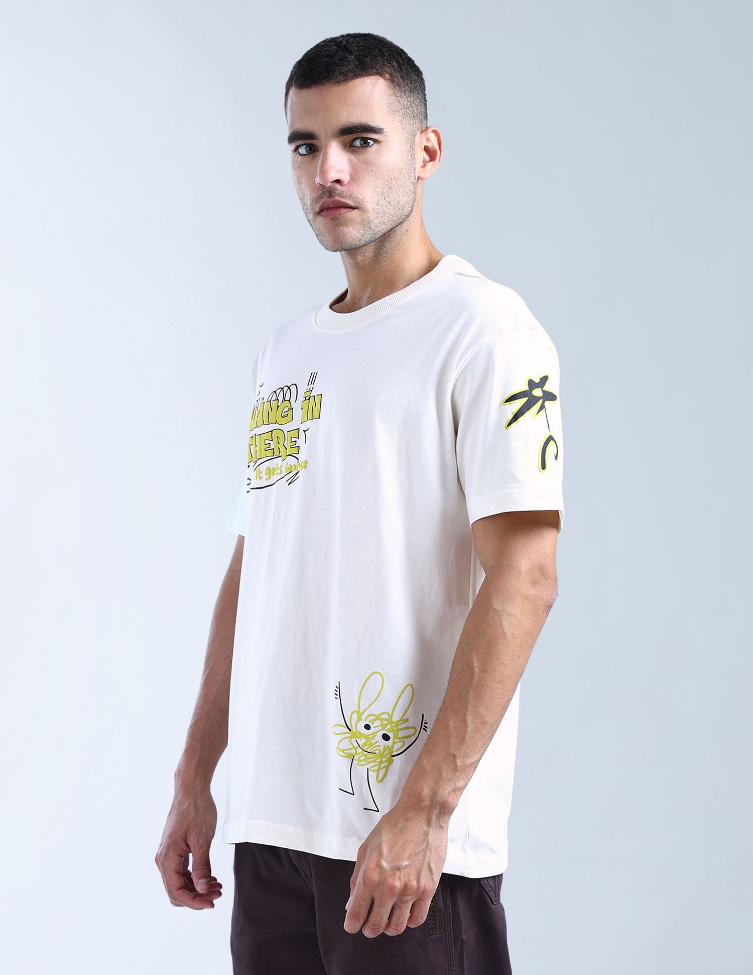Flying Machine Pure Cotton Relaxed Fit T-Shirt