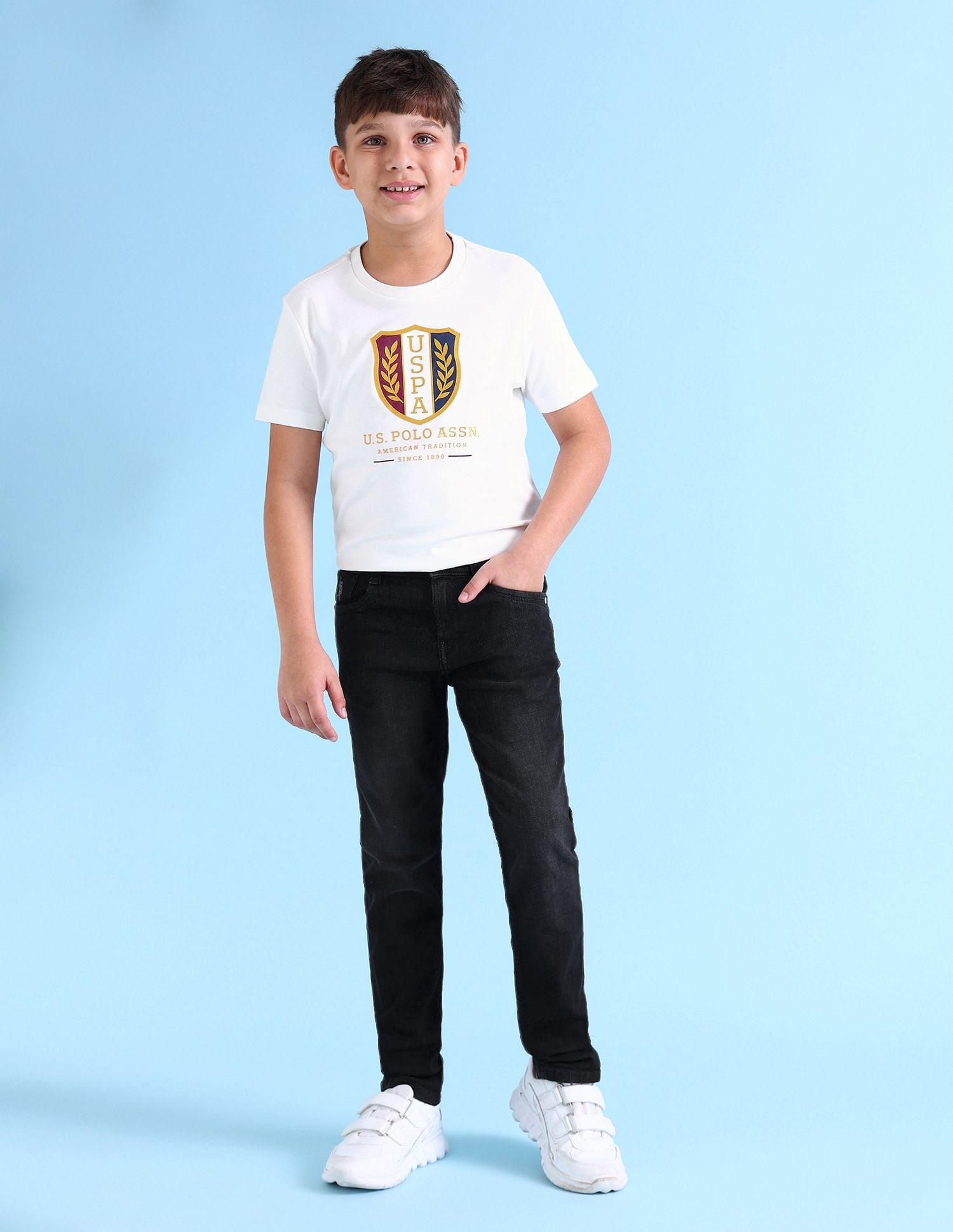 U.S. Polo Assn. Kids Boys Slim Fit Authentic 1890 Jeans