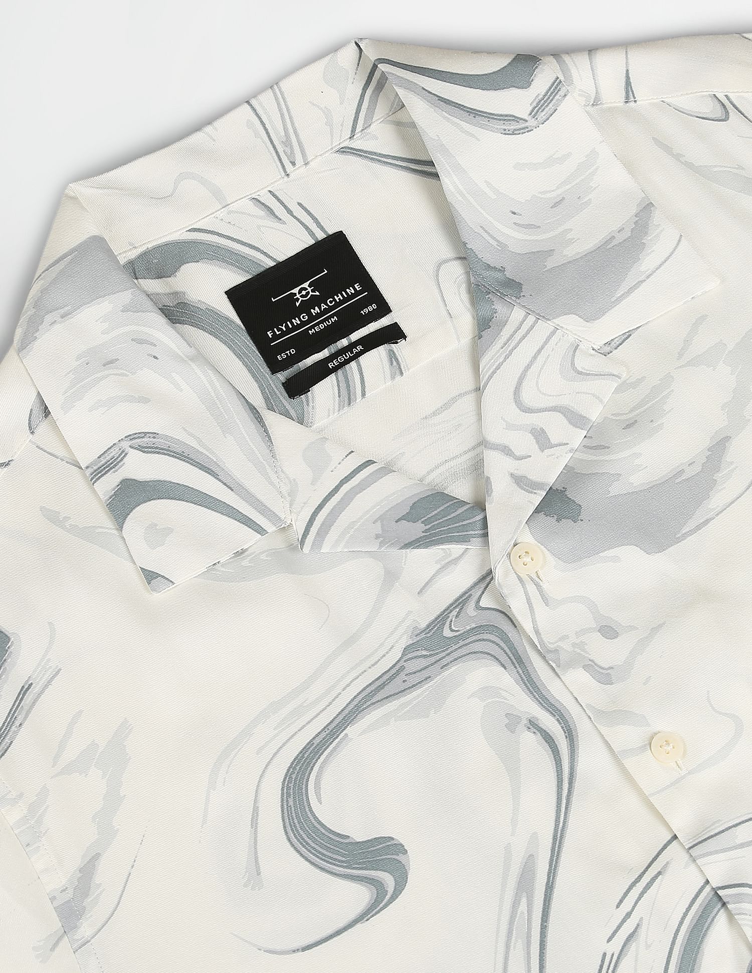 Flying Machine Short Sleeve Abstract Print Shirt