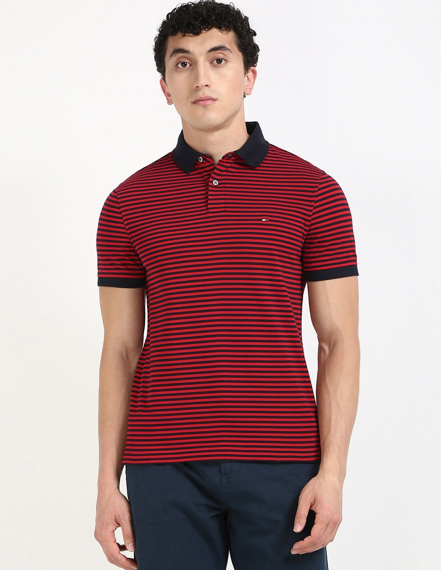 Tommy Hilfiger Striped Regular-Fit Cotton T-Shirt