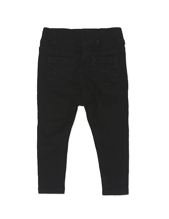 U.S. Polo Assn. Kids Elasticized Waist Solid Jeans