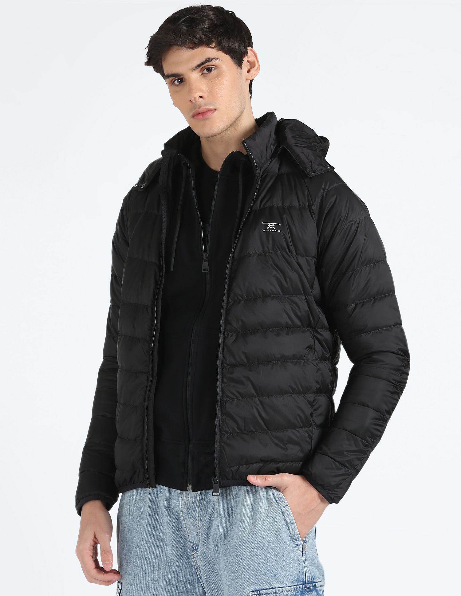 Buy FLYING MACHINE Mens Zip Through Neck Quilted Jacket | Shoppers Stop-seedfund.vn