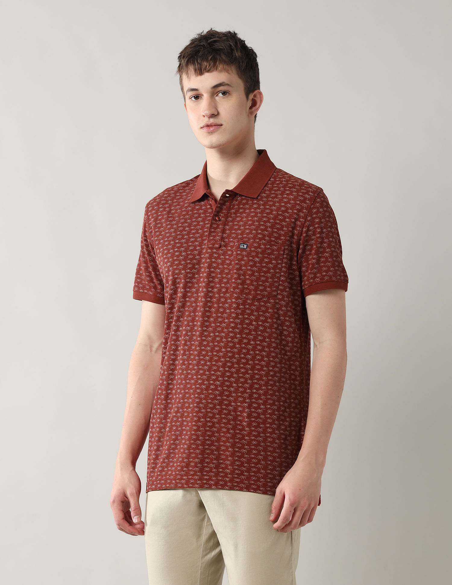 Arrow Sport Floral Printed Spring Sorbet Polo Shirt