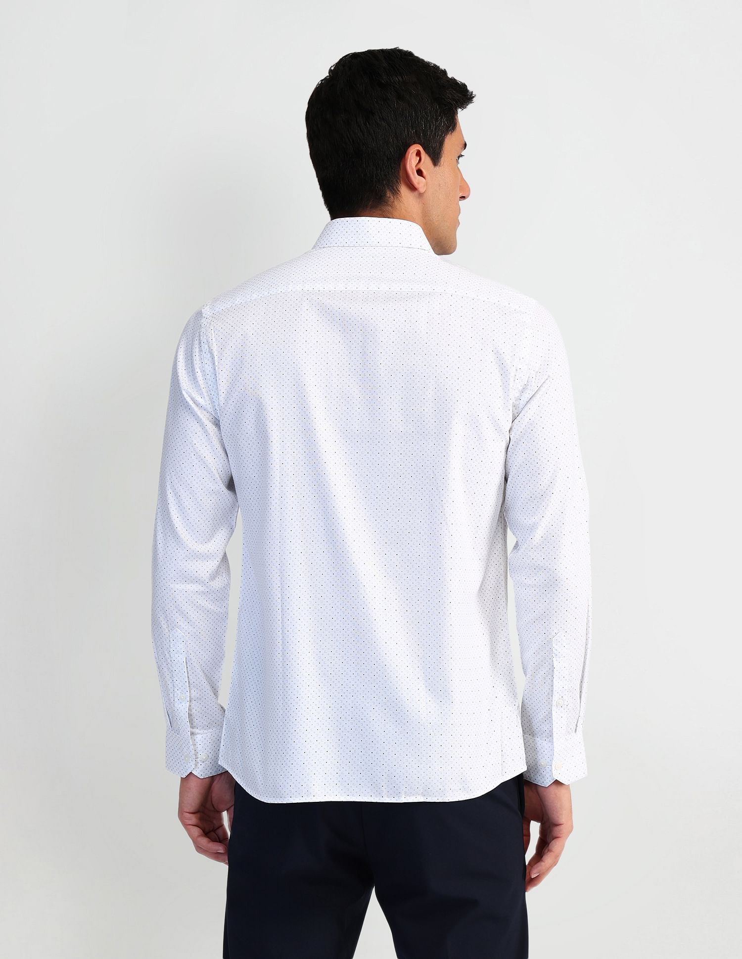 Arrow Geometric Printed Manhattan Slim Fit Shirt