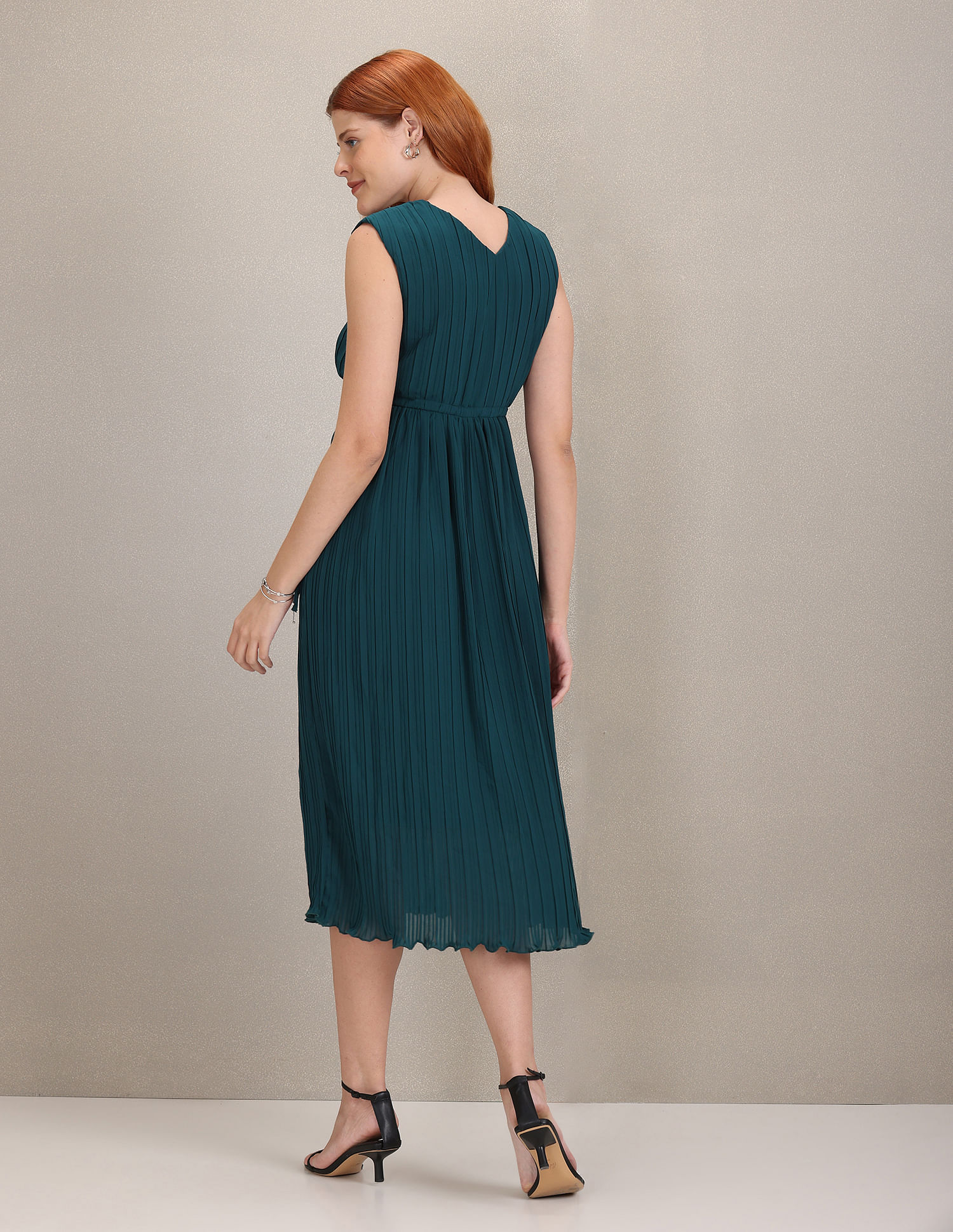 Accordion Pleated Midi Dress – Modern Legend, LLC.