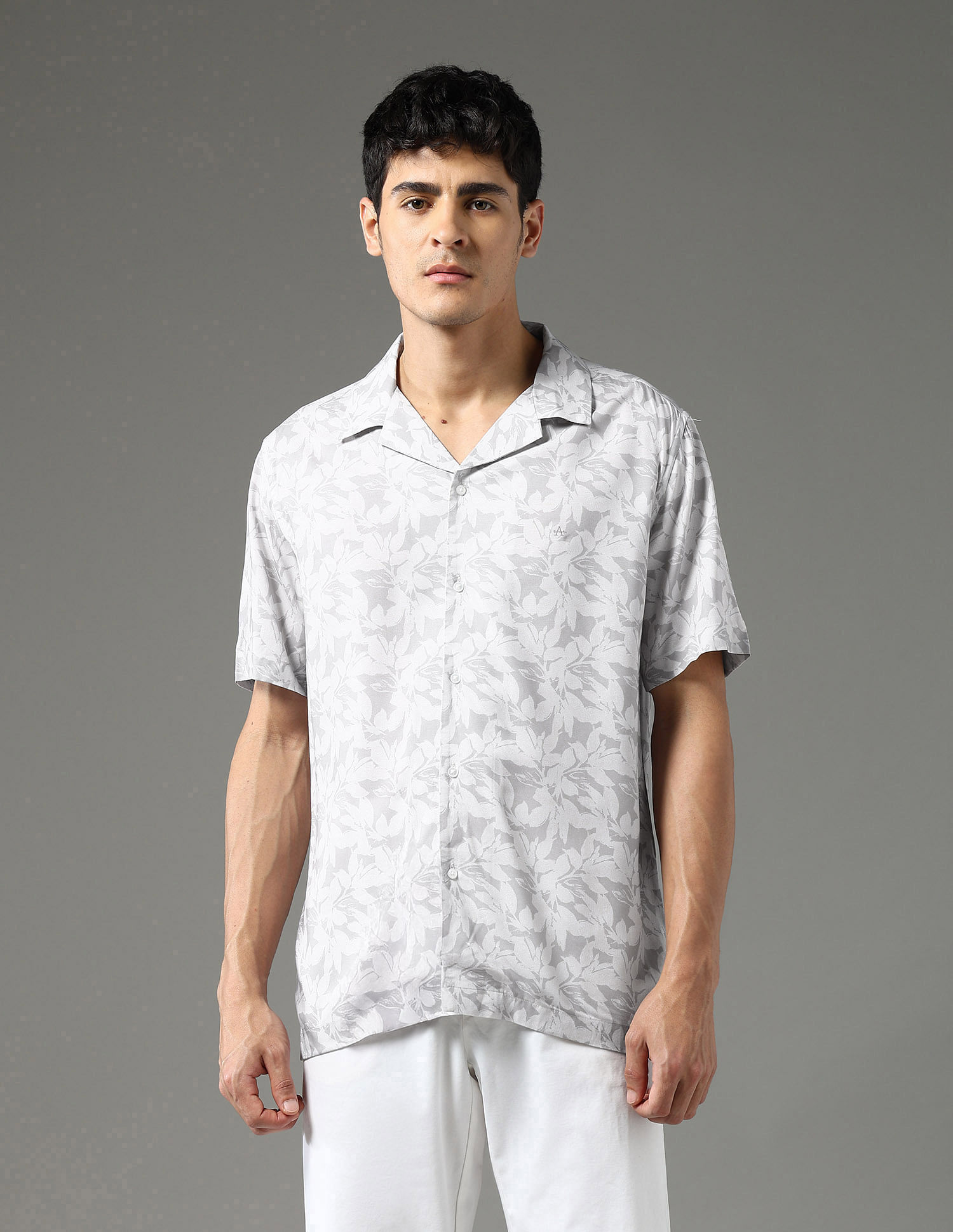 Arrow Newyork Slim Fit Floral Printed Night Is Young Shirt