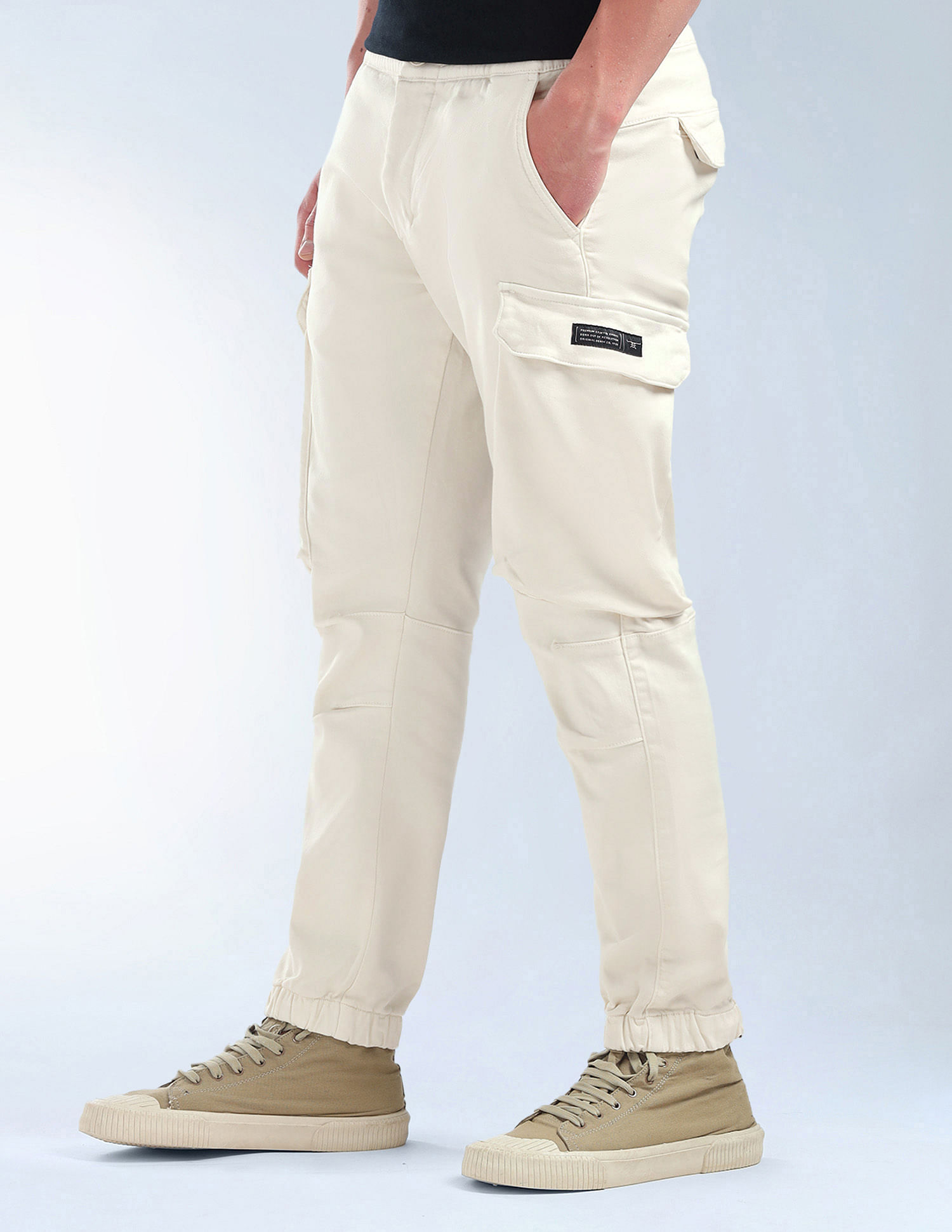 Flying Machine Solid Relaxed Fit Knitted Joggers