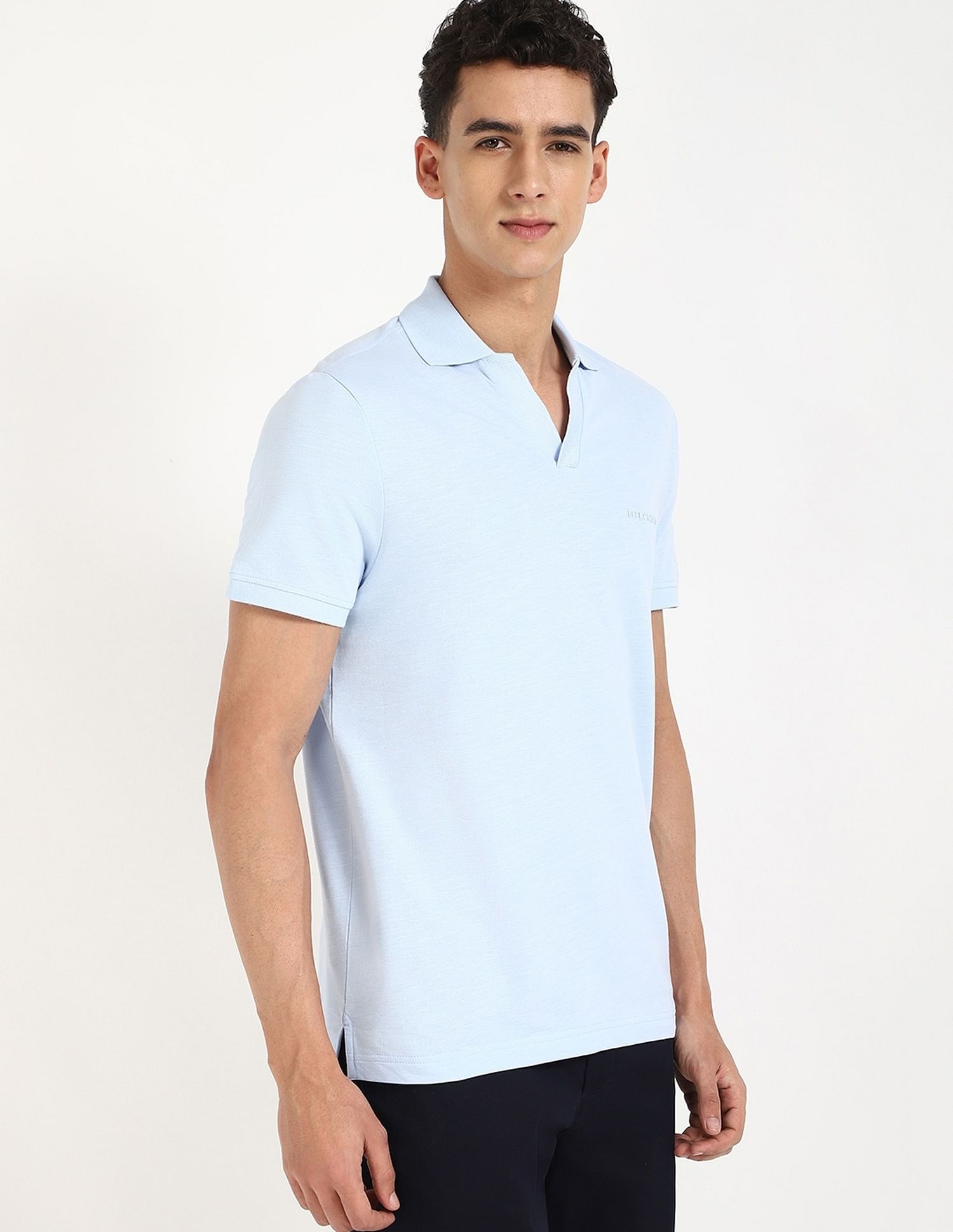 Tommy Hilfiger Solid Regular-Fit Cotton Polo Shirt