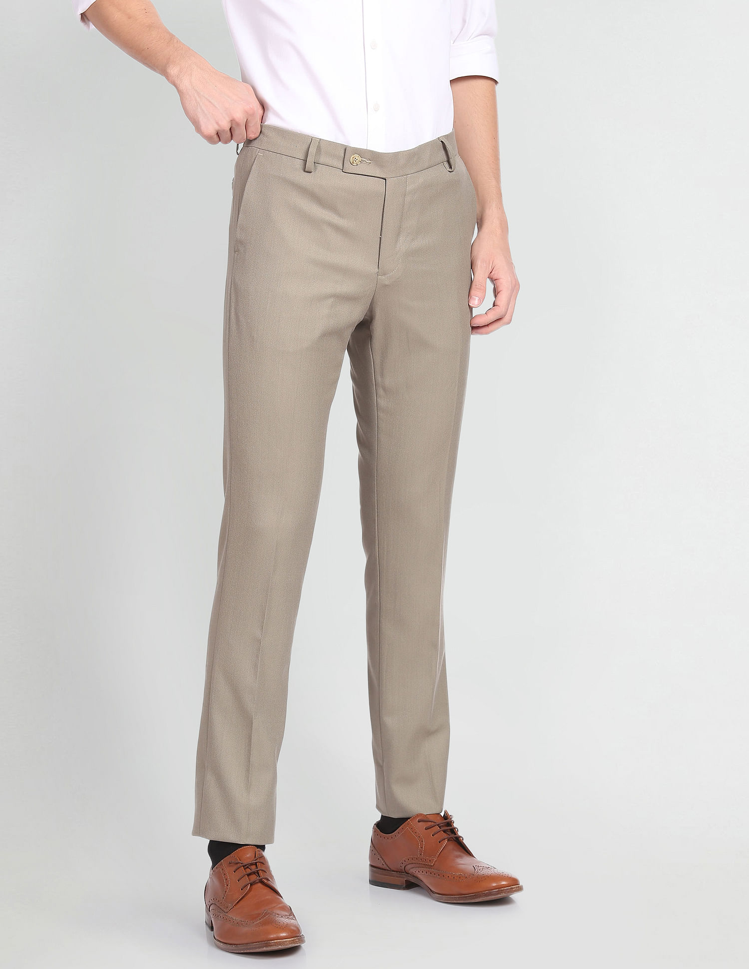 Arrow Dobby Recycled Smart Flex Formal Trousers