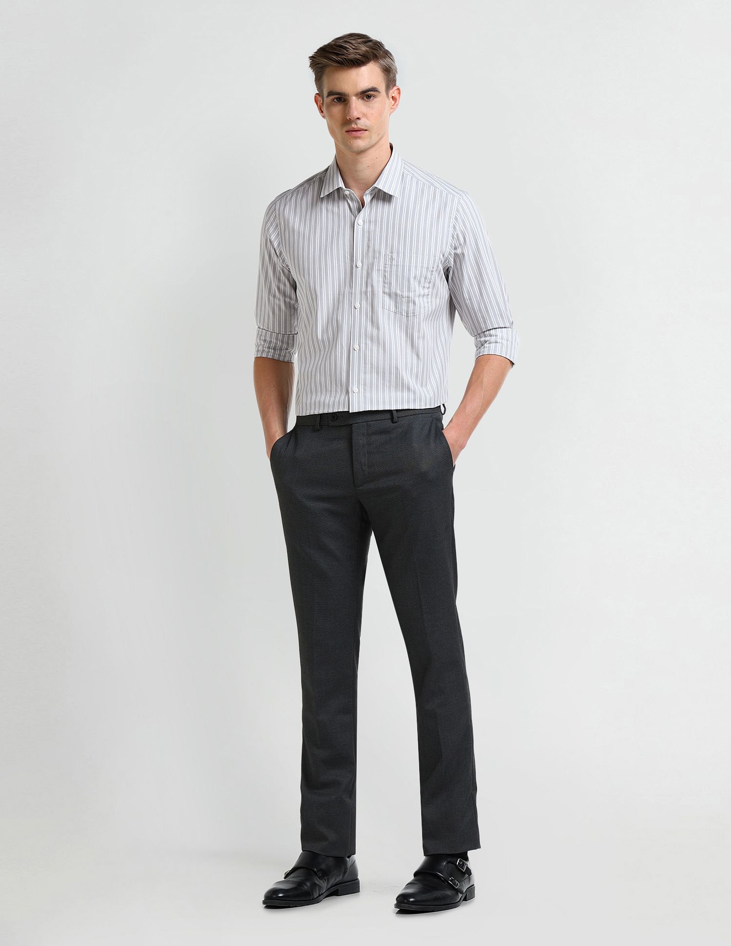 Arrow Manhattan Slim Fit Cotton Shirt