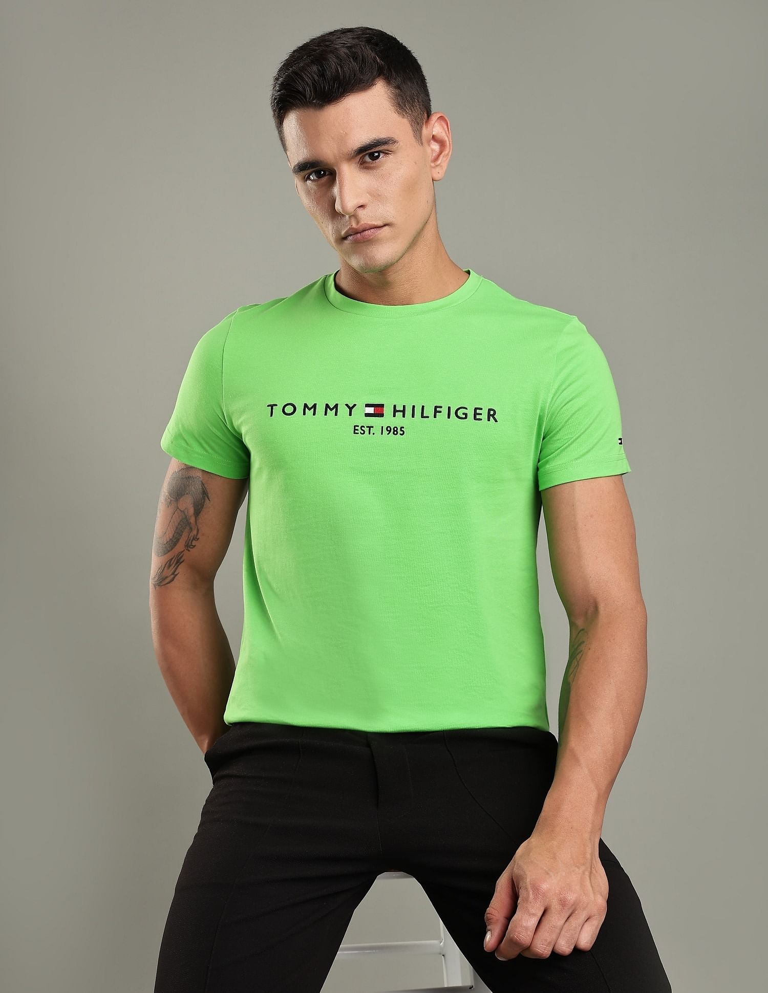 Tommy Hilfiger Embroidered Logo Regular-Fit Cotton T-Shirt
