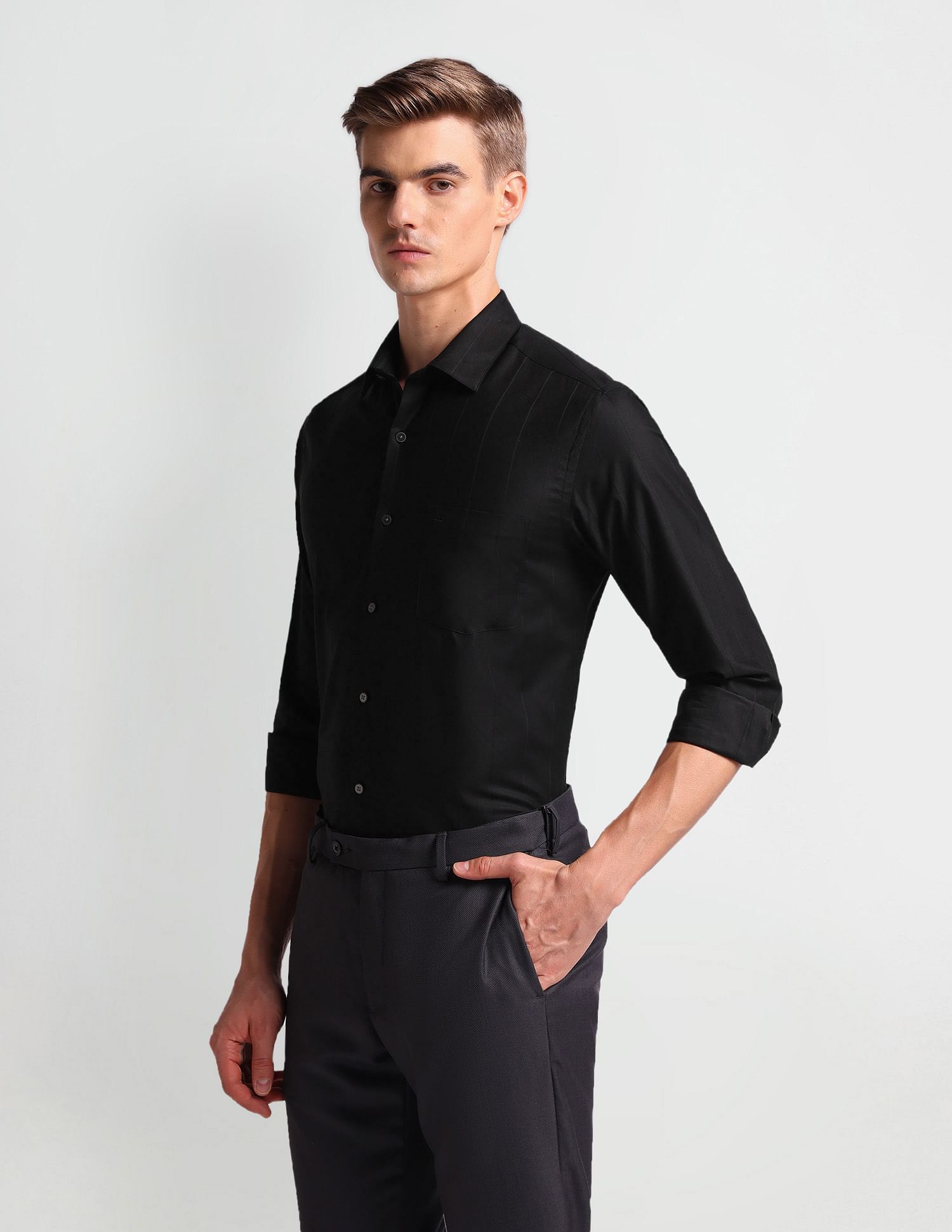 Arrow Vertical Stripe Corduroy Shirt