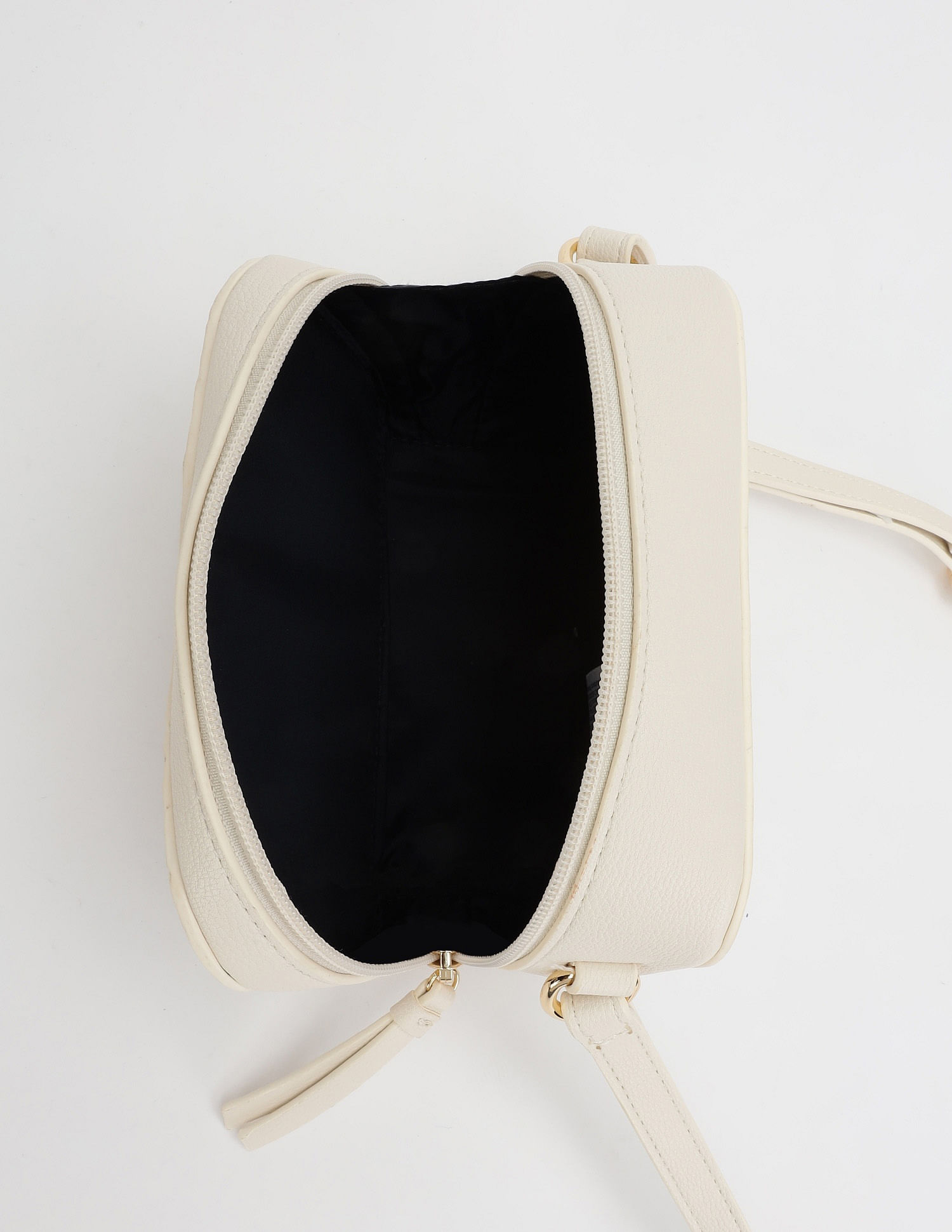 Tommy Hilfiger Striped Beige Pu Sling Bag