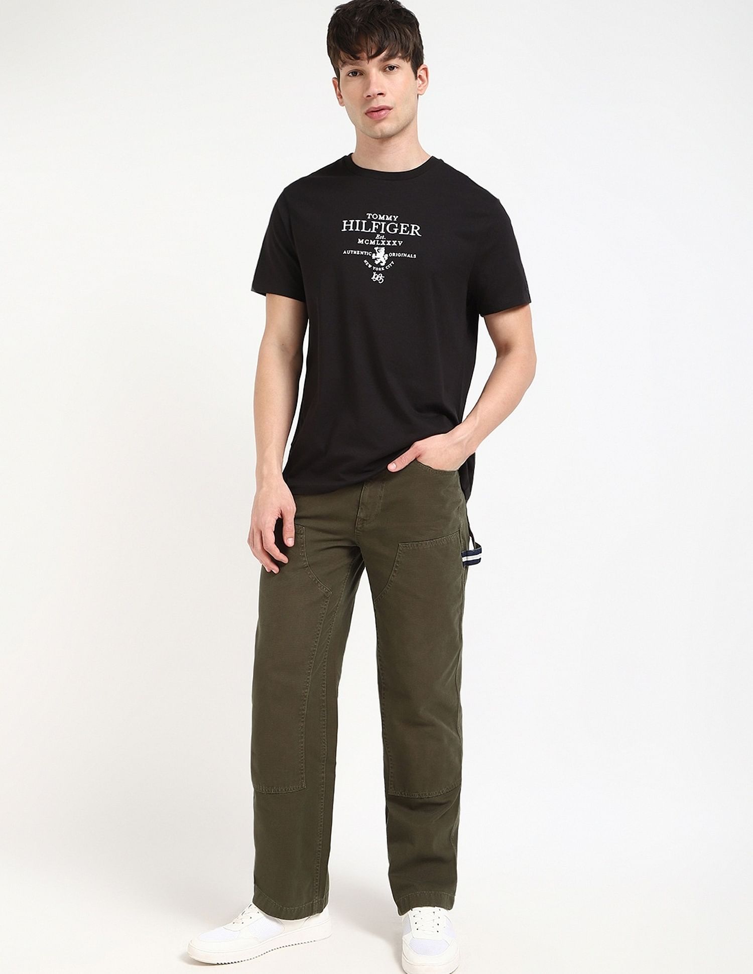 Tommy Hilfiger Embroidered Logo Regular-Fit Cotton T-Shirt