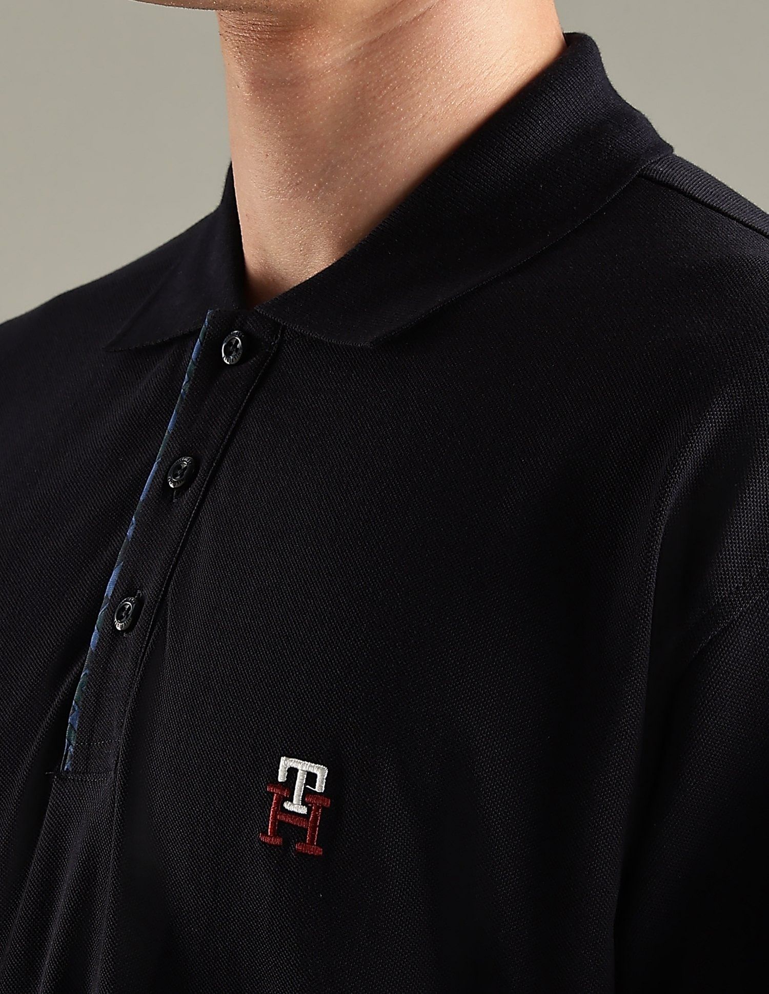 Tommy Hilfiger Solid Regular-Fit Cotton Polo Shirt