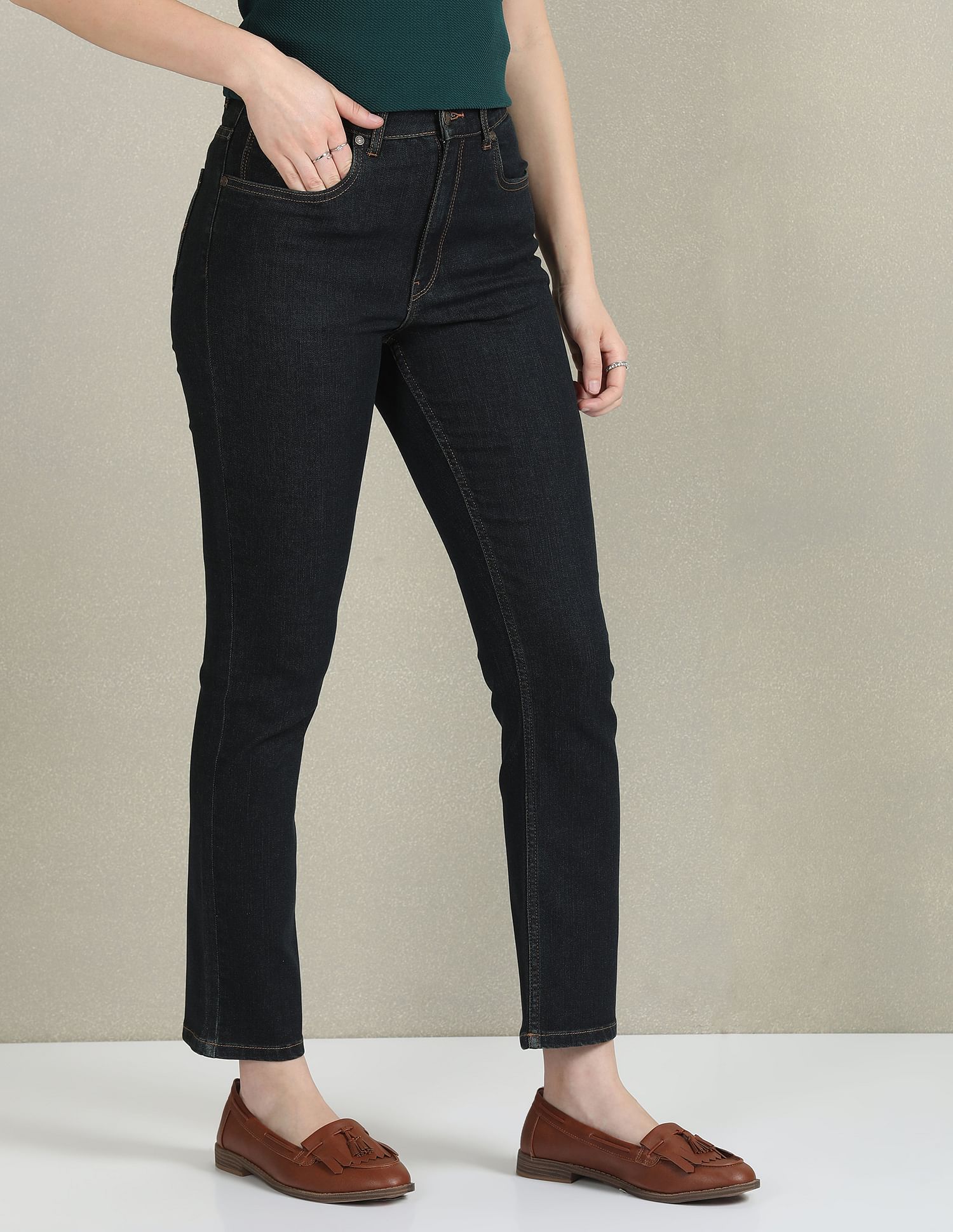 U.S. Polo Assn. Women Mid Rise Slim Fit Jeans