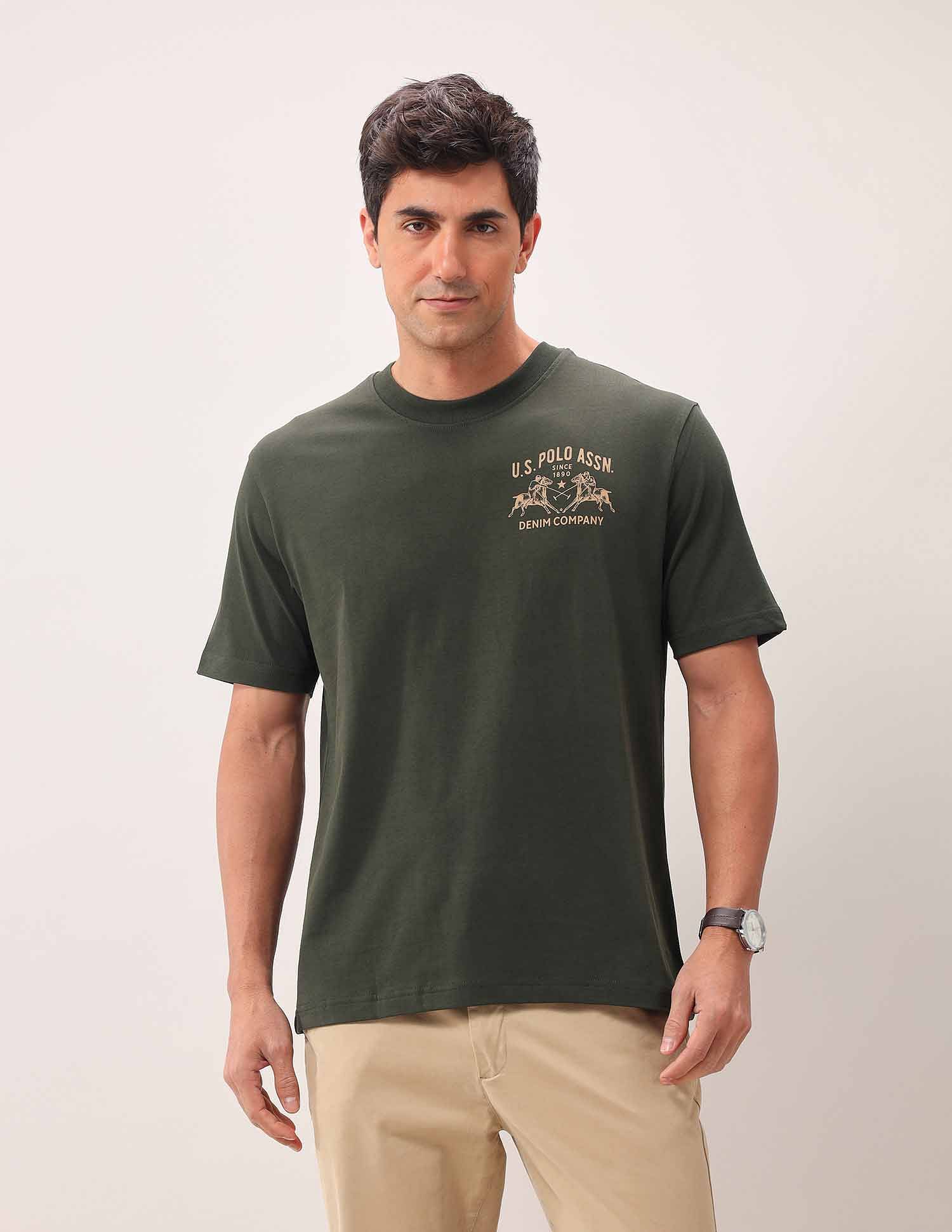 U.S. Polo Assn. Denim Co. Brand Printed Oversized Fit T-Shirt