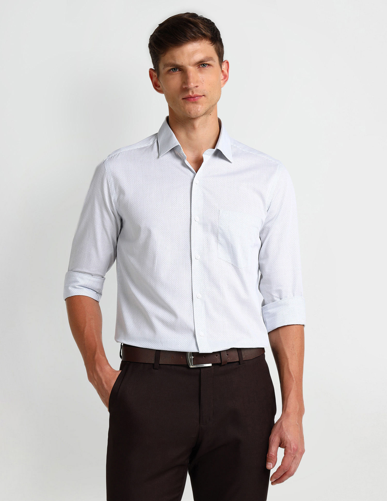 Arrow Manhattan Slim Fit Dobby Shirt