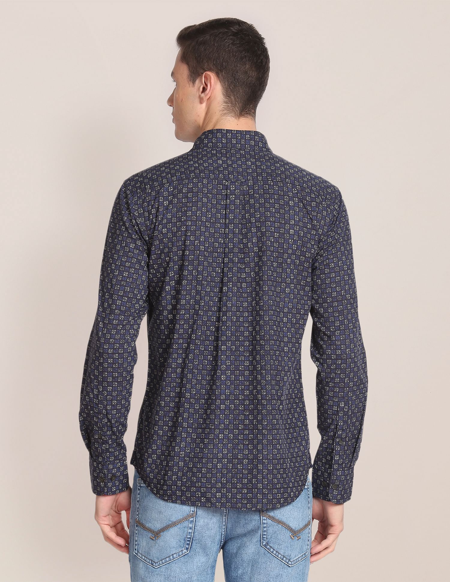 U.S. Polo Assn. Spread Collar Cotton Casual Shirt