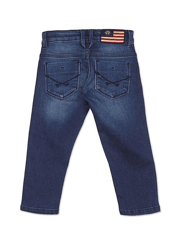 U.S. Polo Assn. Kids Boys Mid Rise Slim Fit Jeans