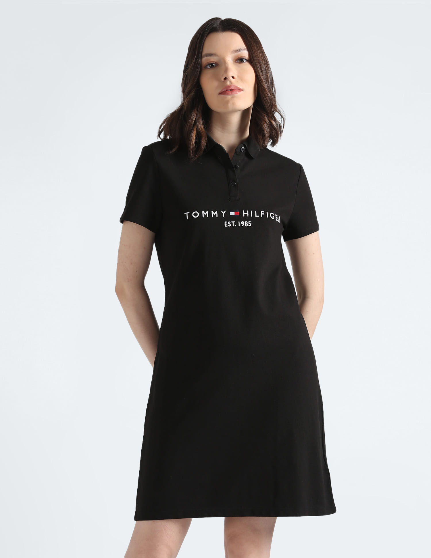 Buy Tommy Hilfiger Brand Embroidered T-Shirt Dress - NNNOW.com