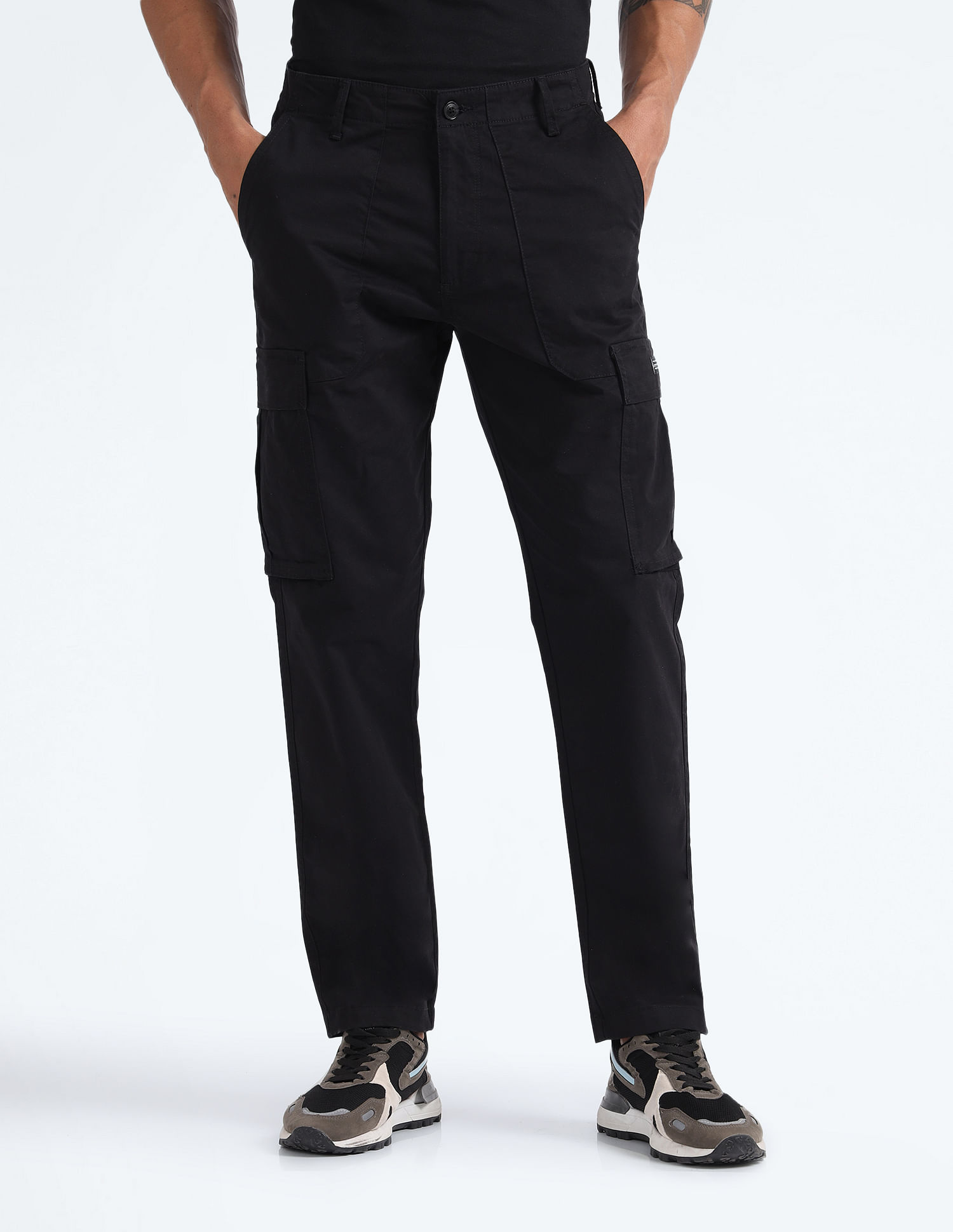 Buy ABCUSTOMS Stylish Men Flap Green Pocket Zip Detail Drawstring Waist  Cargo Pants at Amazon.in