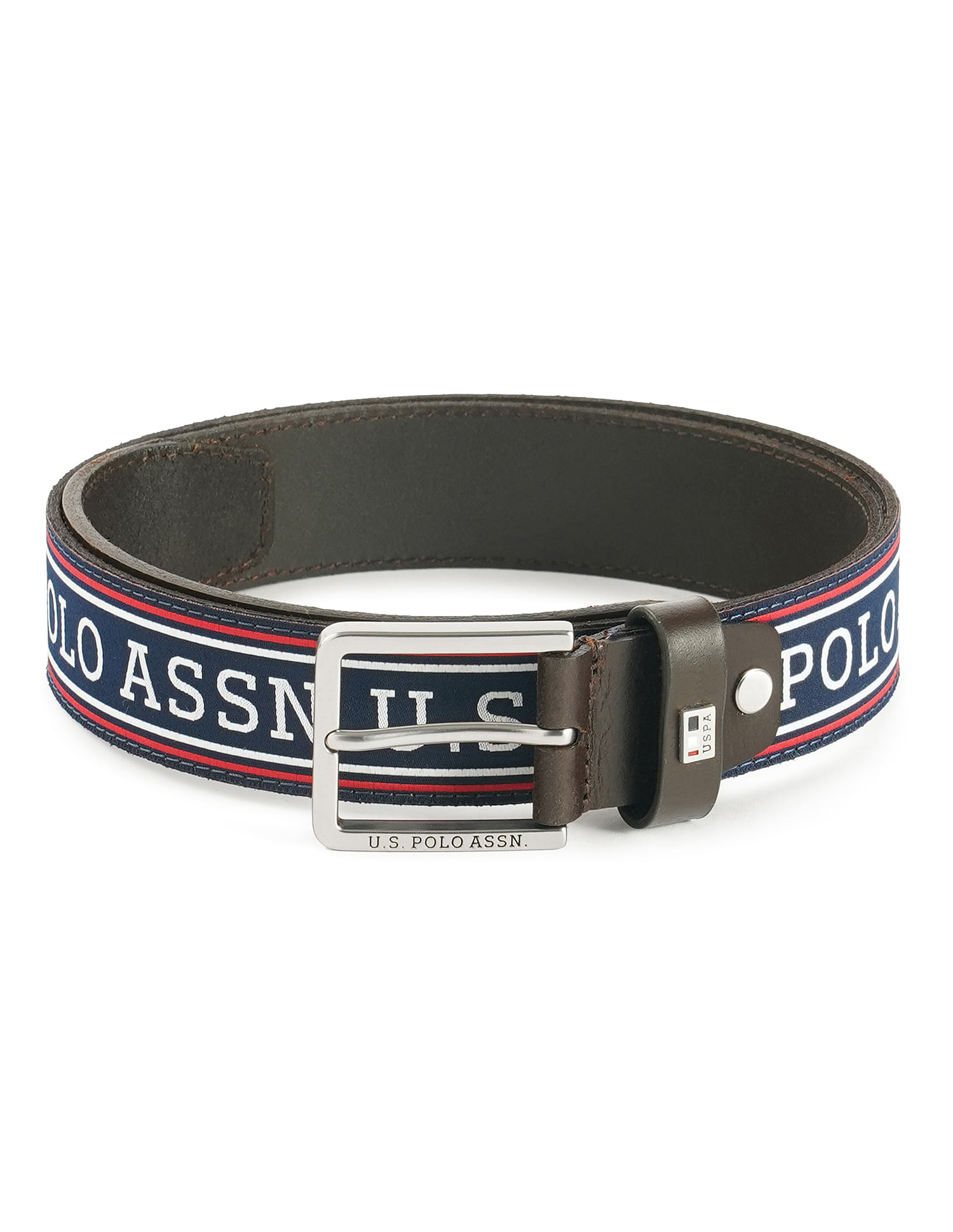 U.S. Polo Assn. Monaco Brand Stripe Knit Belt